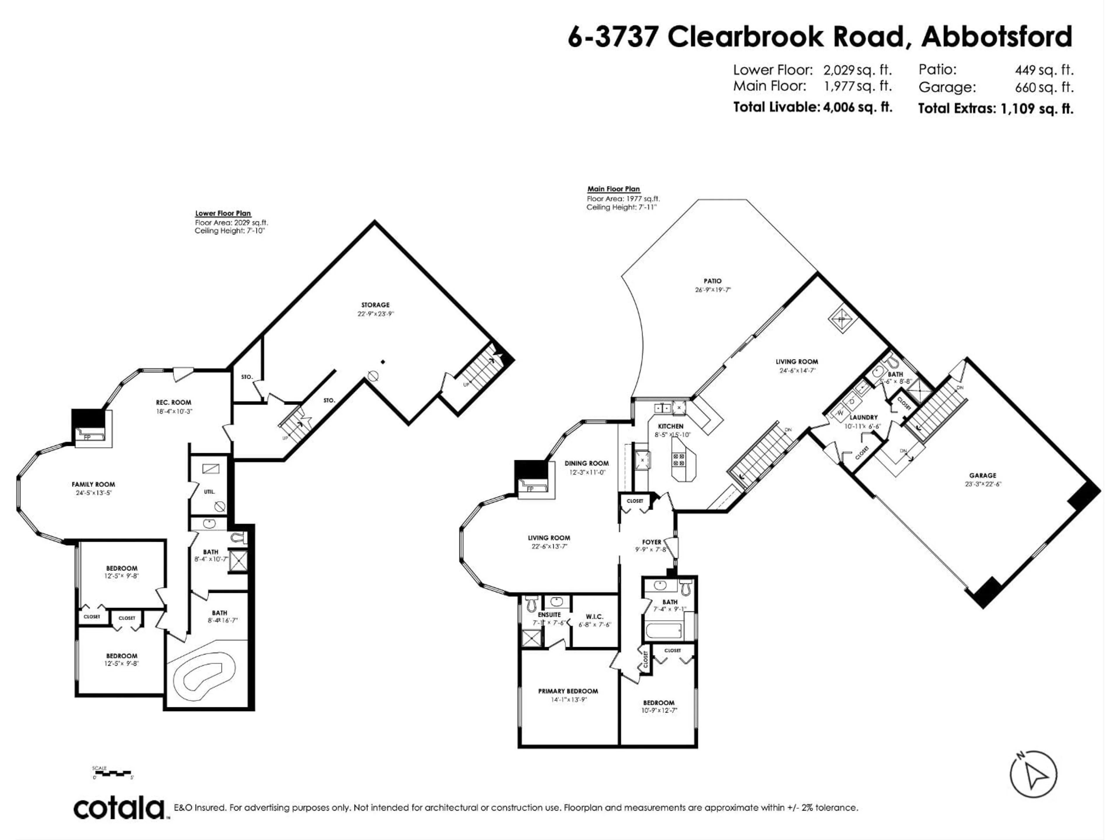 Floor plan for 6 - 3737 CLEARBROOK, Abbotsford British Columbia V2T5A8