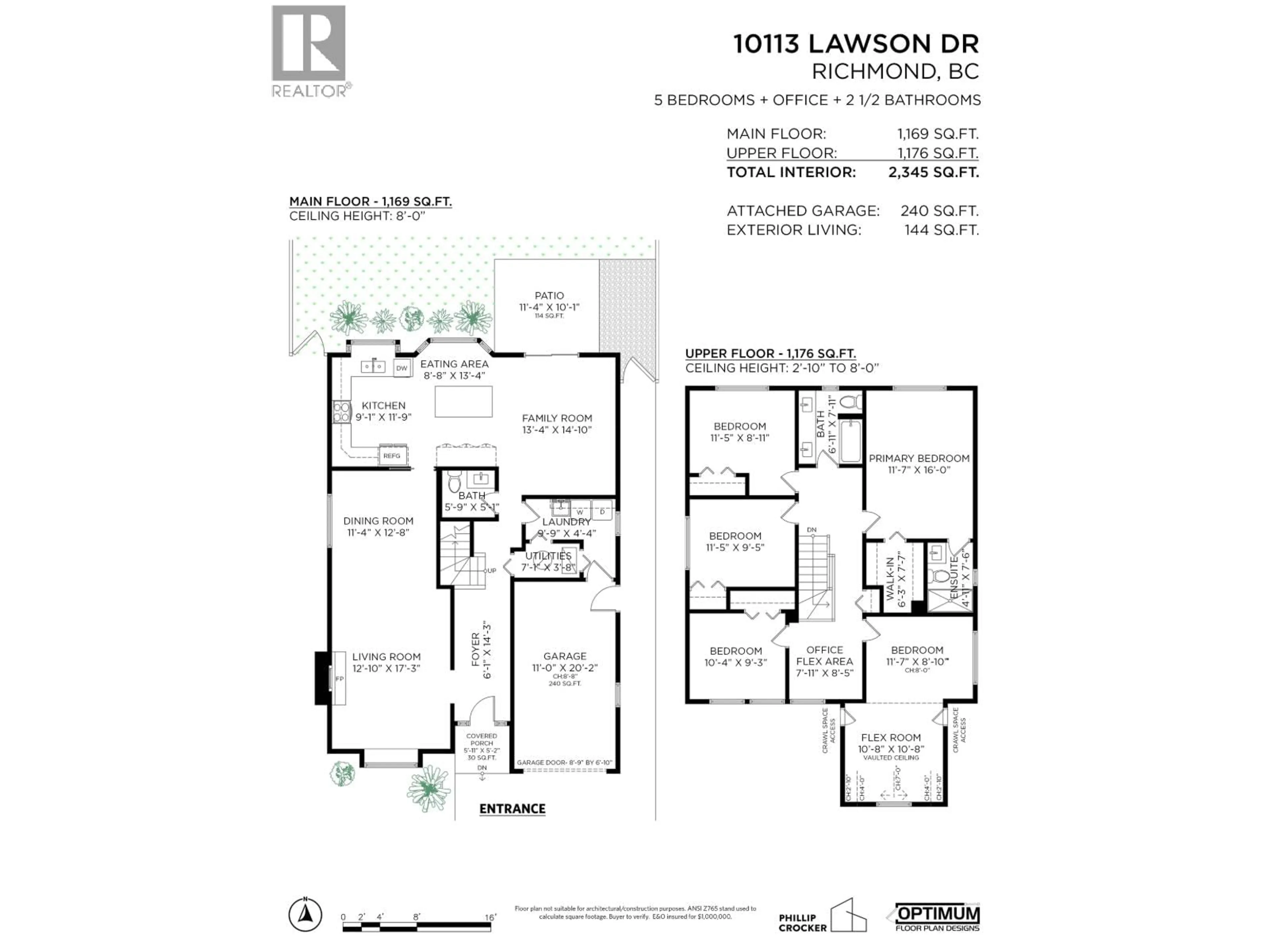 Floor plan for 10113 LAWSON DRIVE, Richmond British Columbia V7E5M2