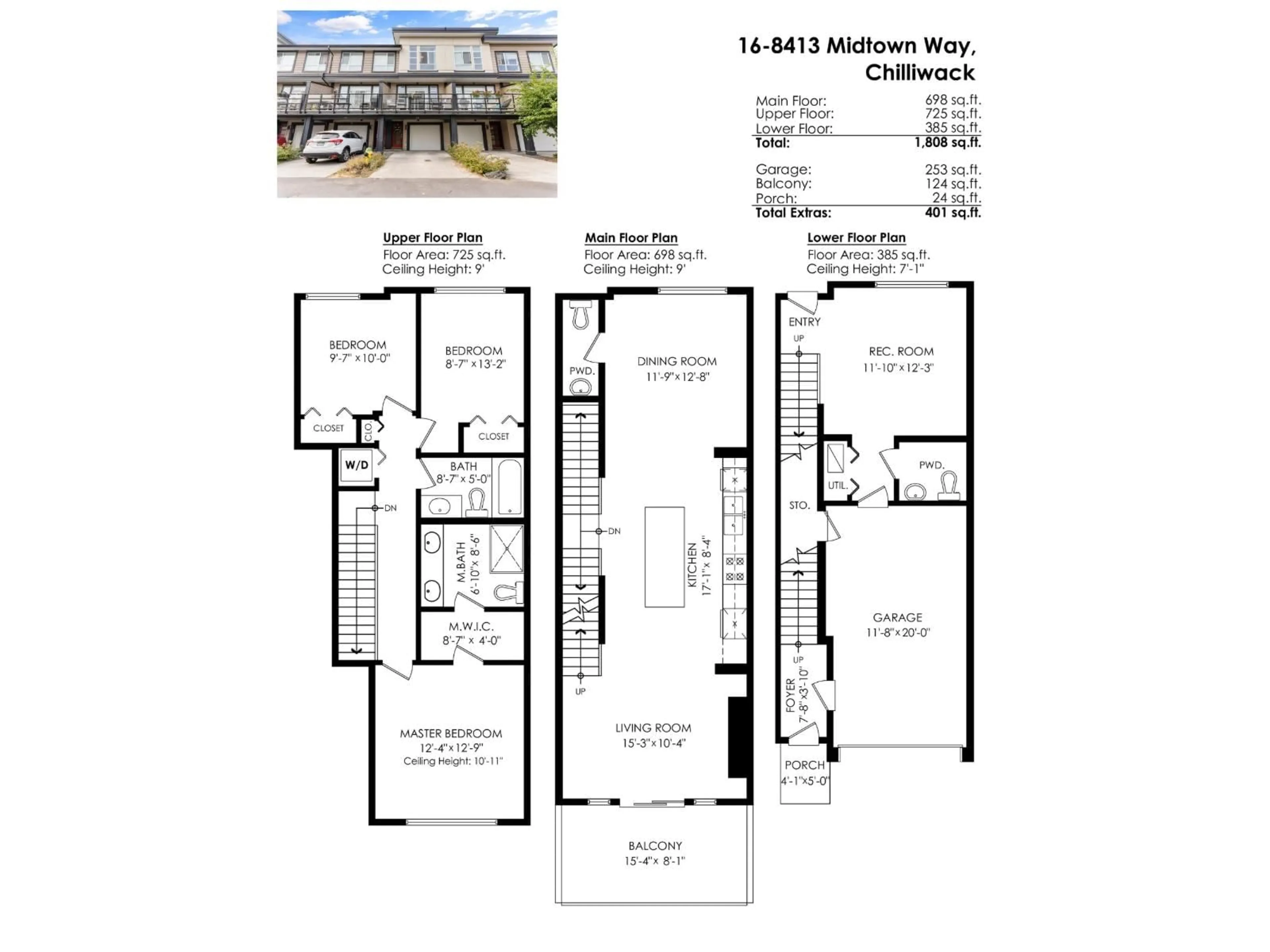Floor plan for 16 - 8413 MIDTOWN WAY, Chilliwack British Columbia V2P0G7
