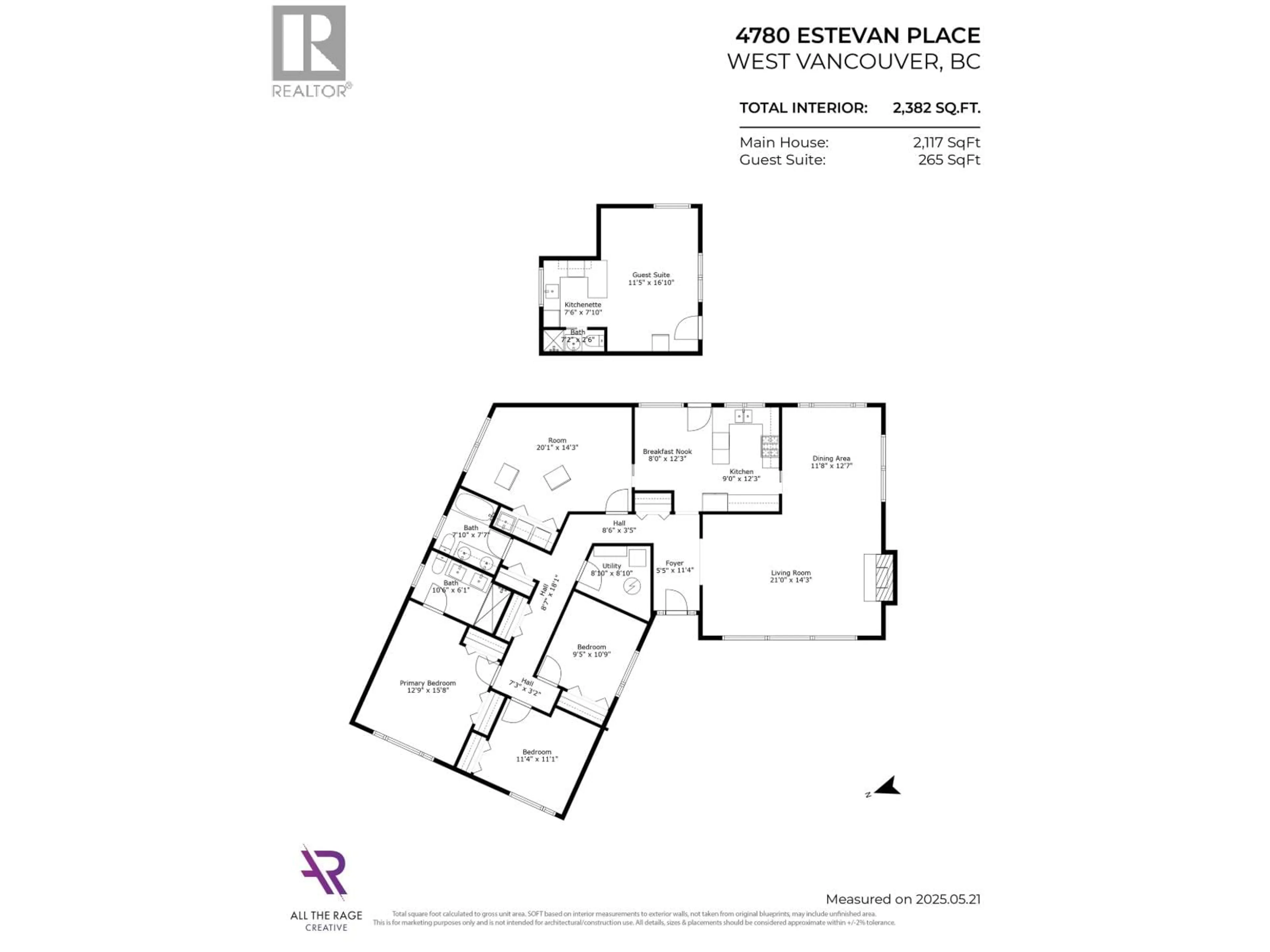 Floor plan for 4780 ESTEVAN PLACE, West Vancouver British Columbia V7W1G9