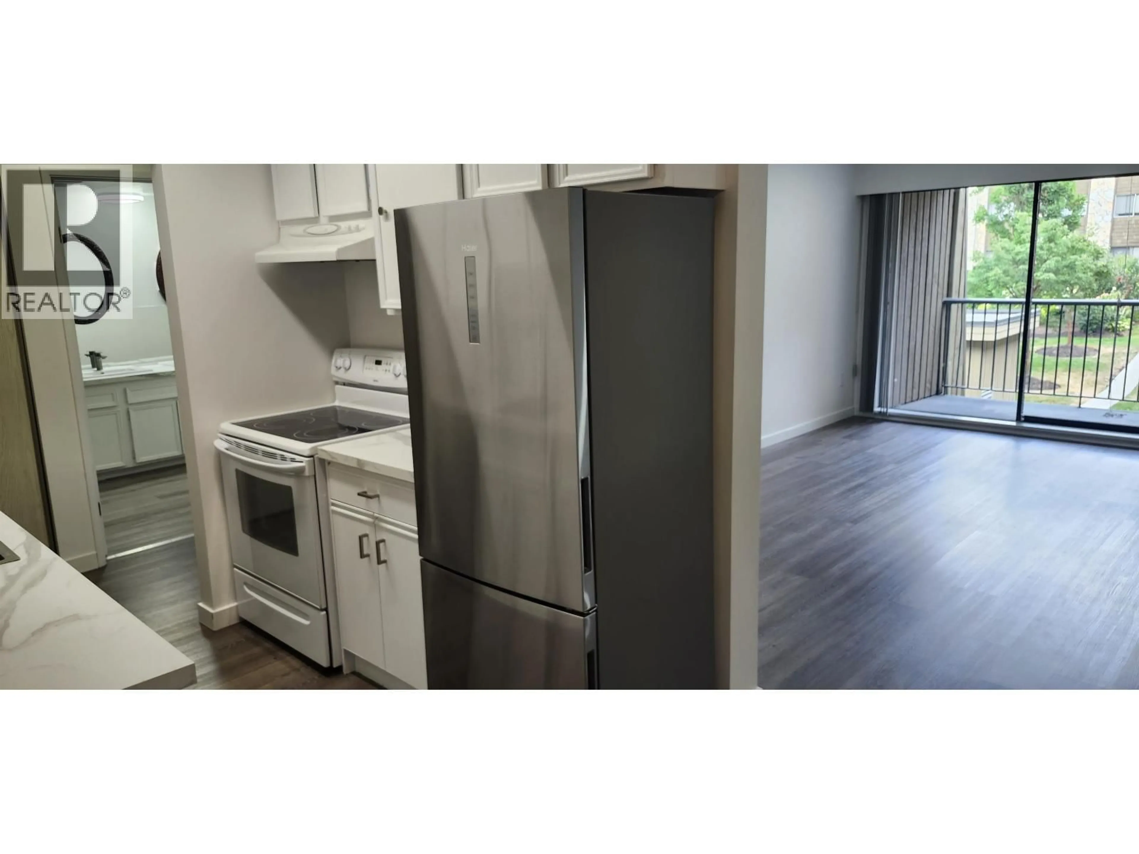 Standard kitchen, wood/laminate floor for 201 - 9101 HORNE STREET, Burnaby British Columbia V3N4M3