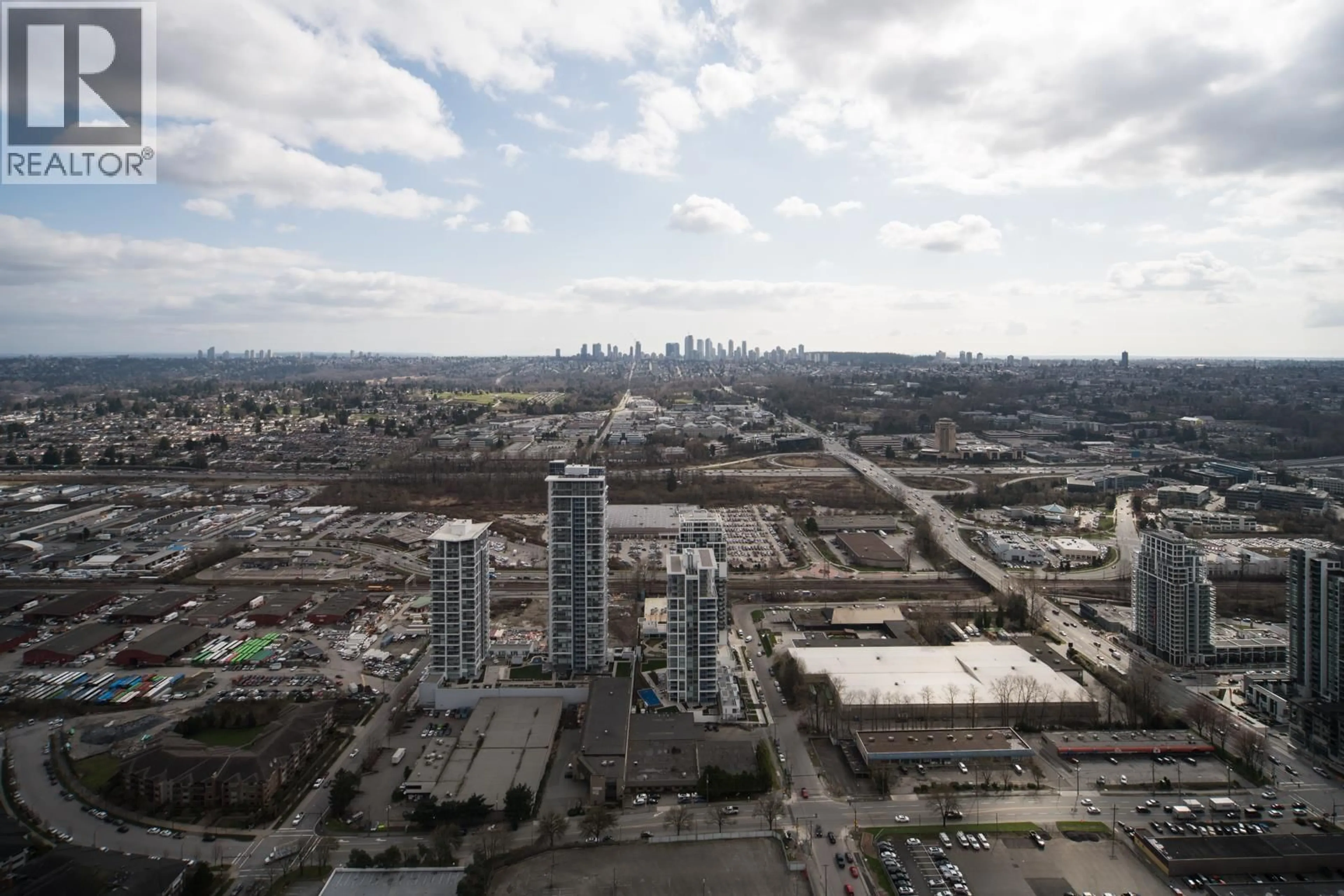 A pic from outside/outdoor area/front of a property/back of a property/a pic from drone, city buildings view from balcony for 5303 - 4650 BRENTWOOD BOULEVARD, Burnaby British Columbia V5C0M3