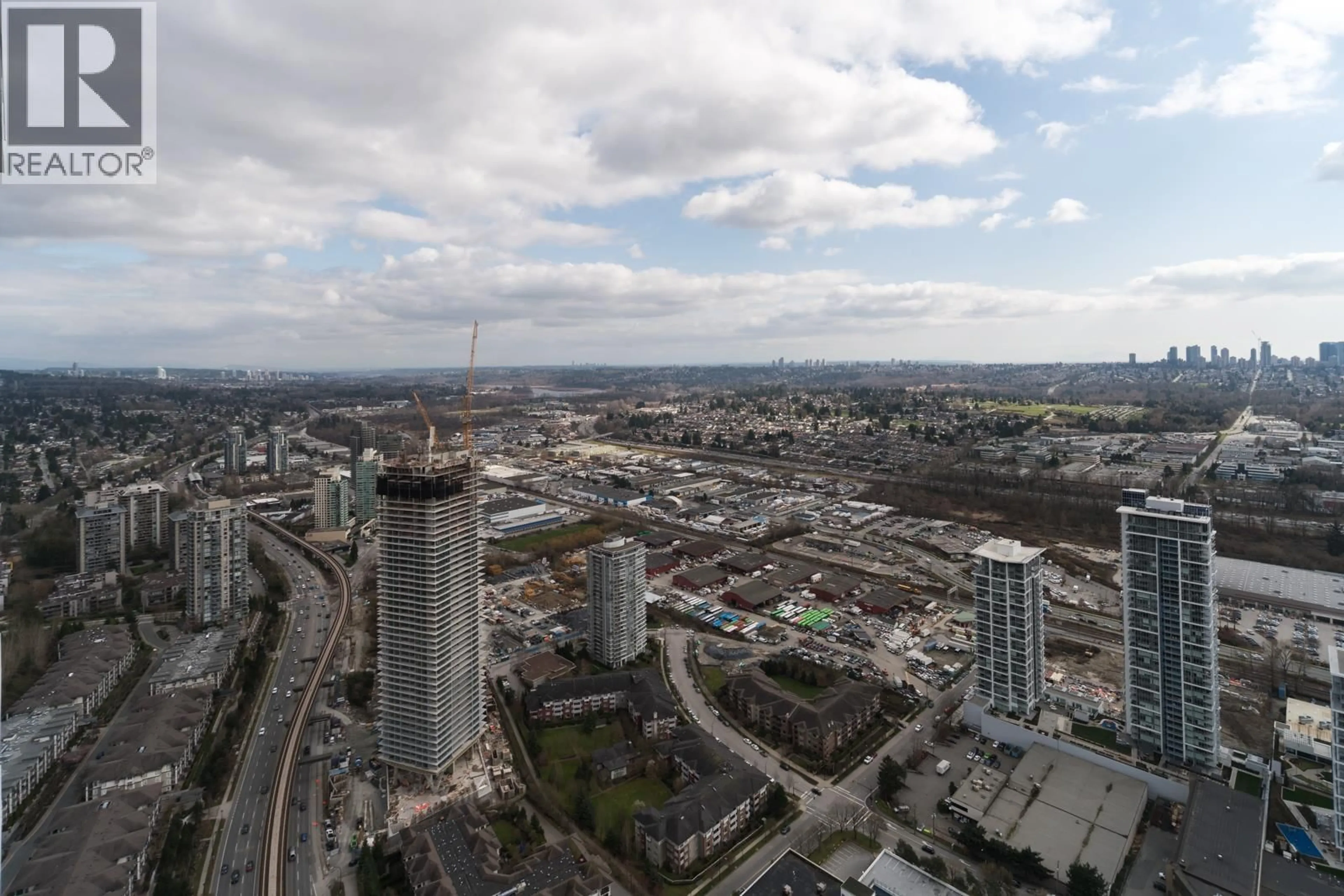 A pic from outside/outdoor area/front of a property/back of a property/a pic from drone, city buildings view from balcony for 5303 - 4650 BRENTWOOD BOULEVARD, Burnaby British Columbia V5C0M3
