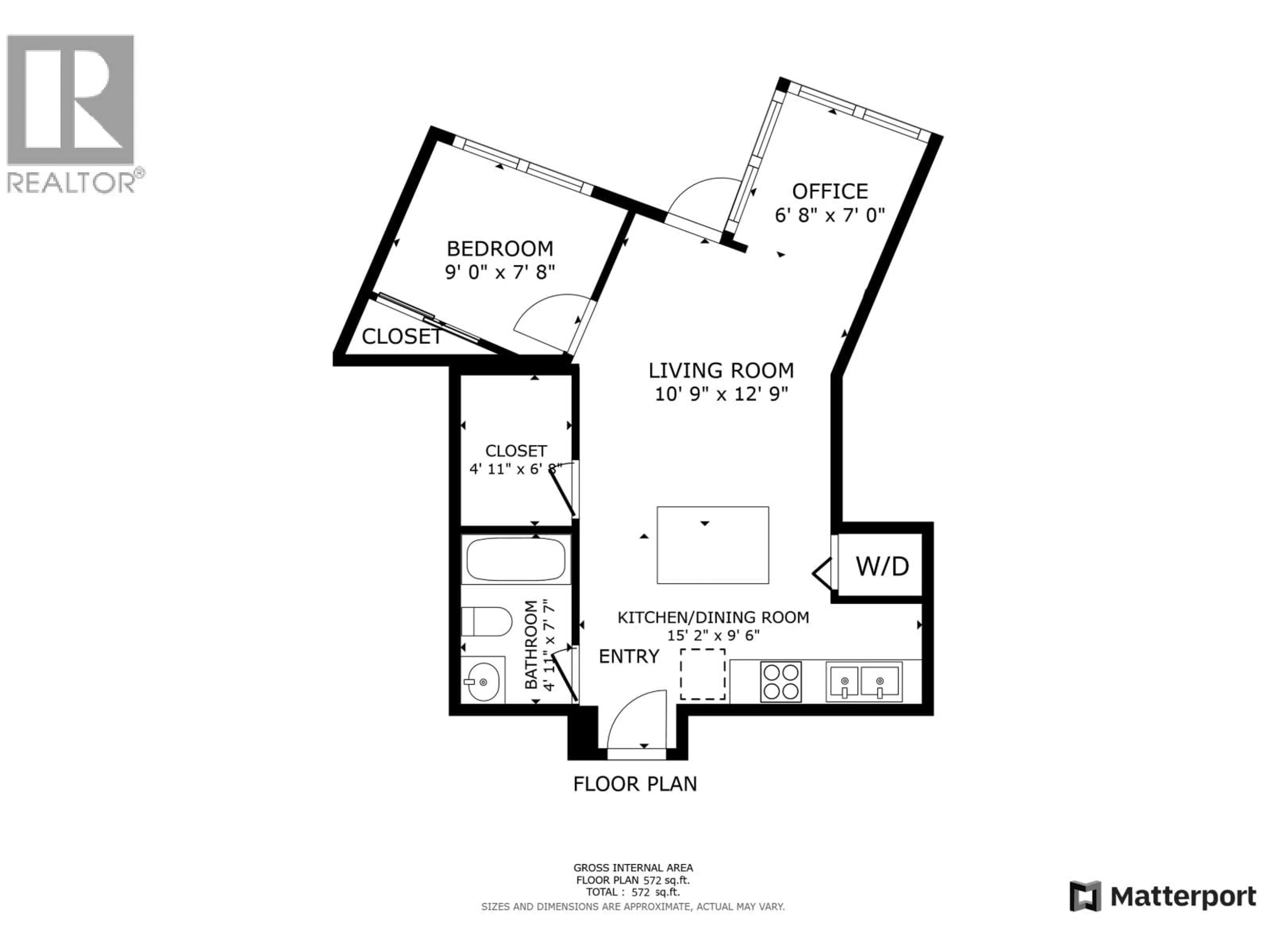 Floor plan for 2605 - 1199 SEYMOUR STREET, Vancouver British Columbia V6B1K3
