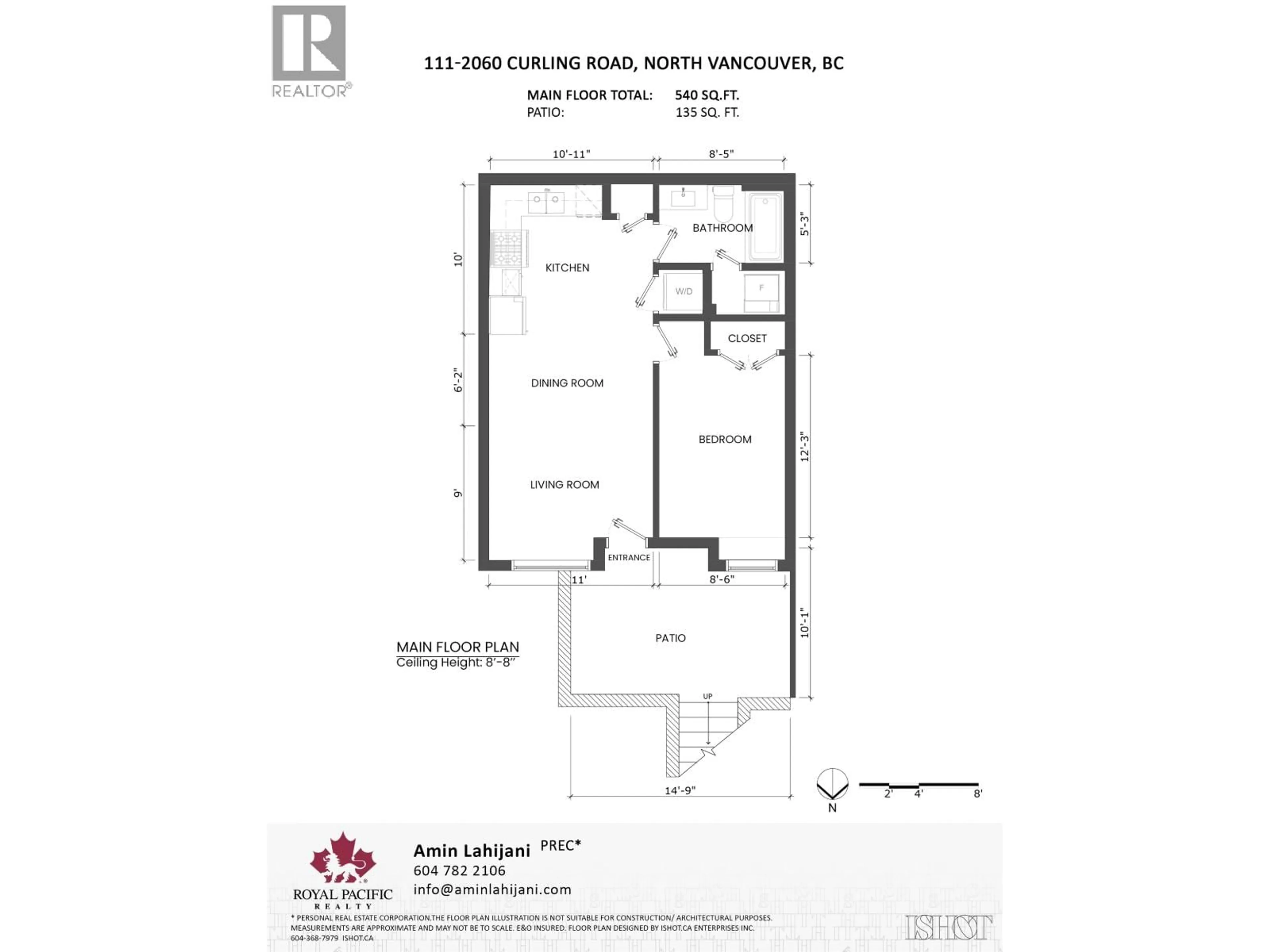 Floor plan for 111 - 2060 CURLING ROAD, North Vancouver British Columbia V7P0E1