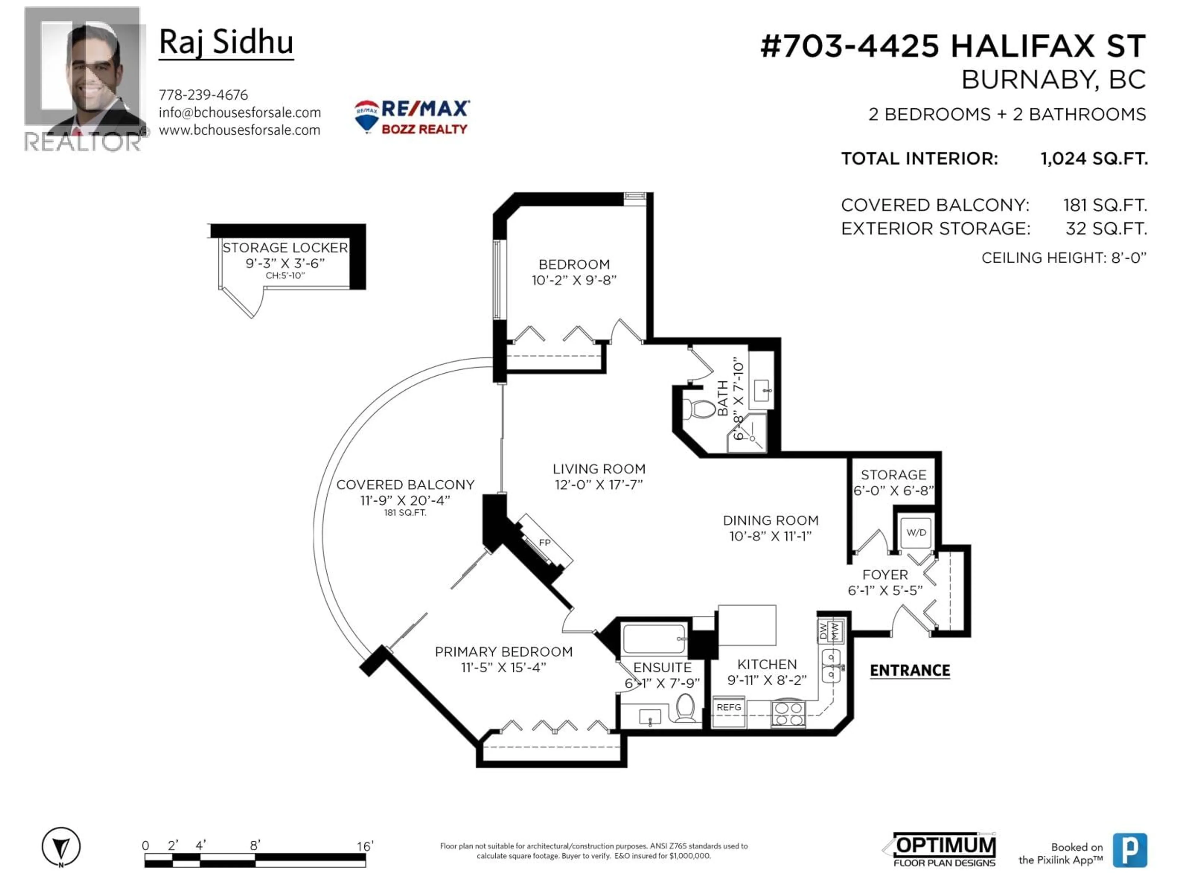 Floor plan for 703 - 4425 HALIFAX STREET, Burnaby British Columbia V5C6P2