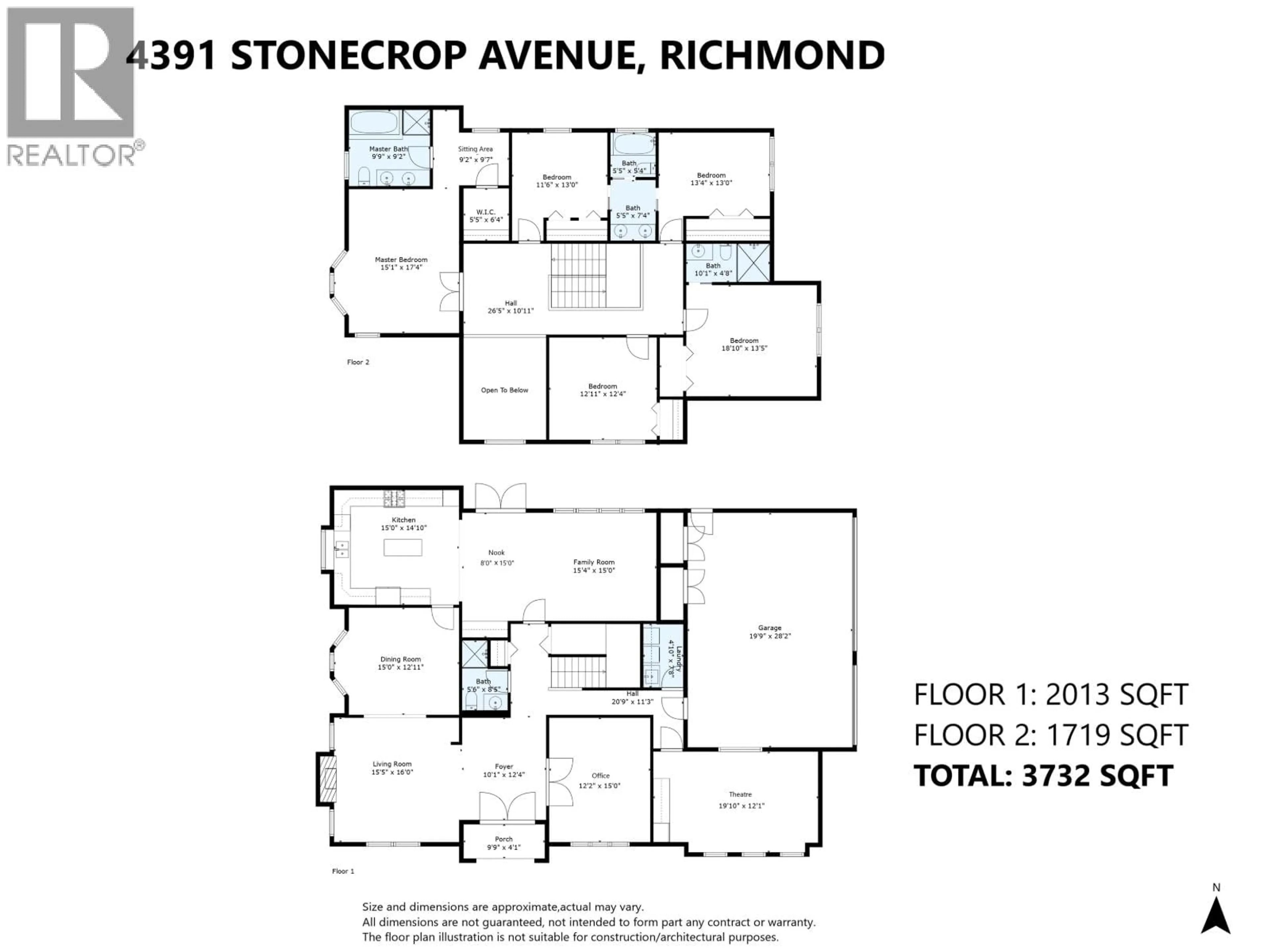 Floor plan for 4391 STONECROP AVENUE, Richmond British Columbia V7C1L6