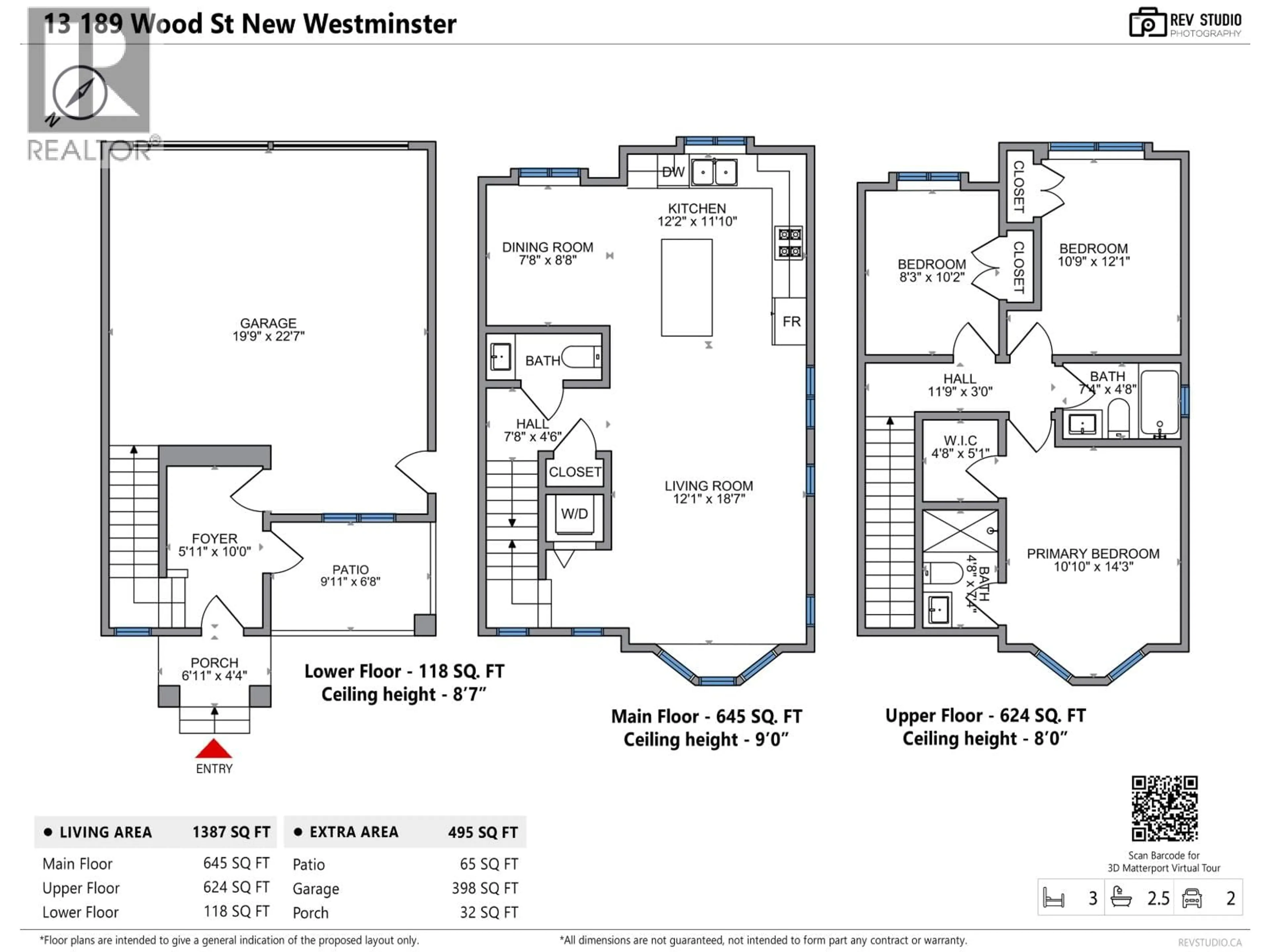 Floor plan for 13 - 189 WOOD STREET, New Westminster British Columbia V3M0L7