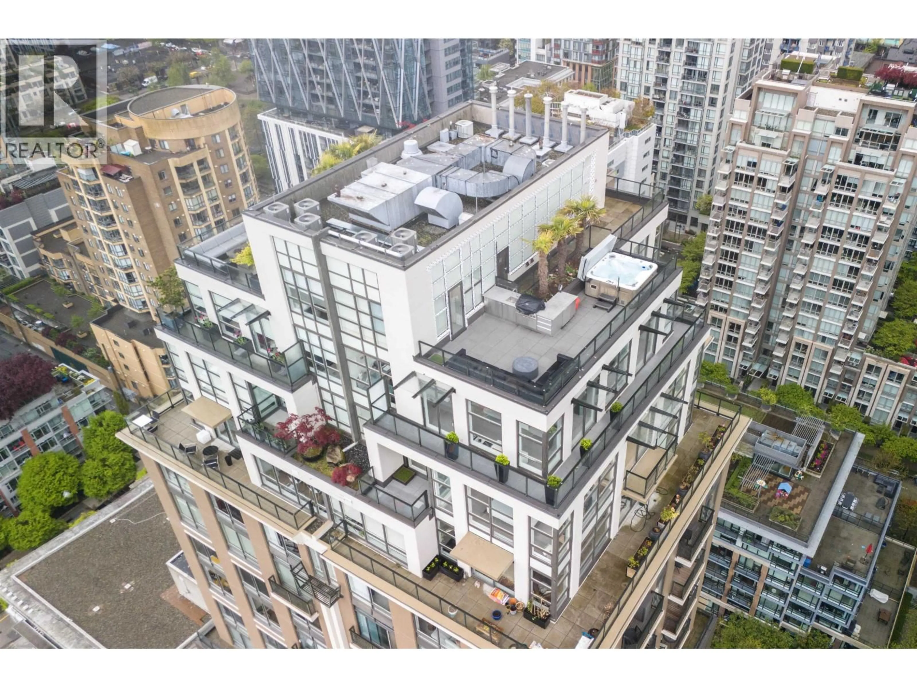 A pic from outside/outdoor area/front of a property/back of a property/a pic from drone, city buildings view from balcony for 2602 - 1055 HOMER STREET, Vancouver British Columbia V6B1G3