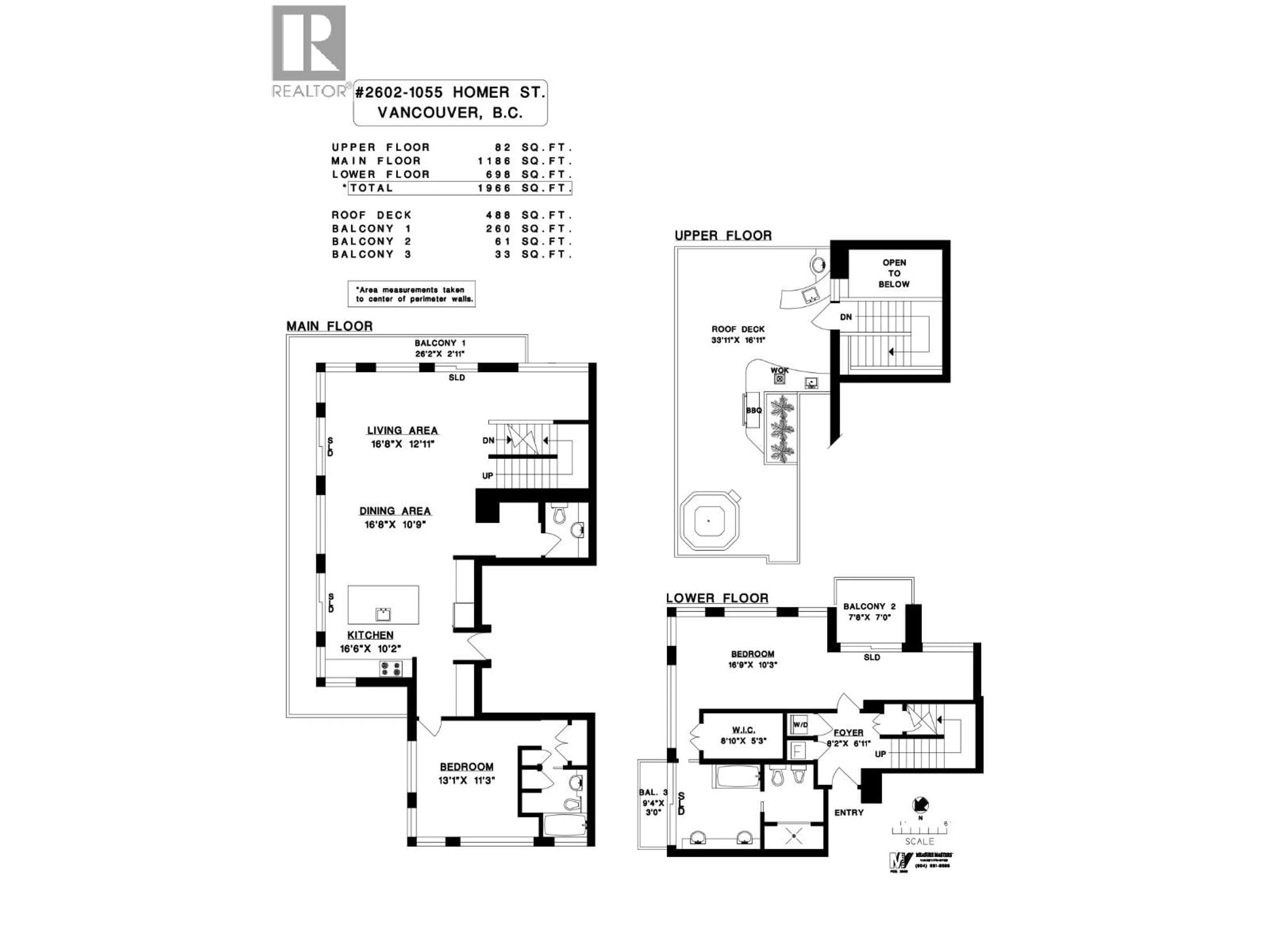 Floor plan for 2602 - 1055 HOMER STREET, Vancouver British Columbia V6B1G3