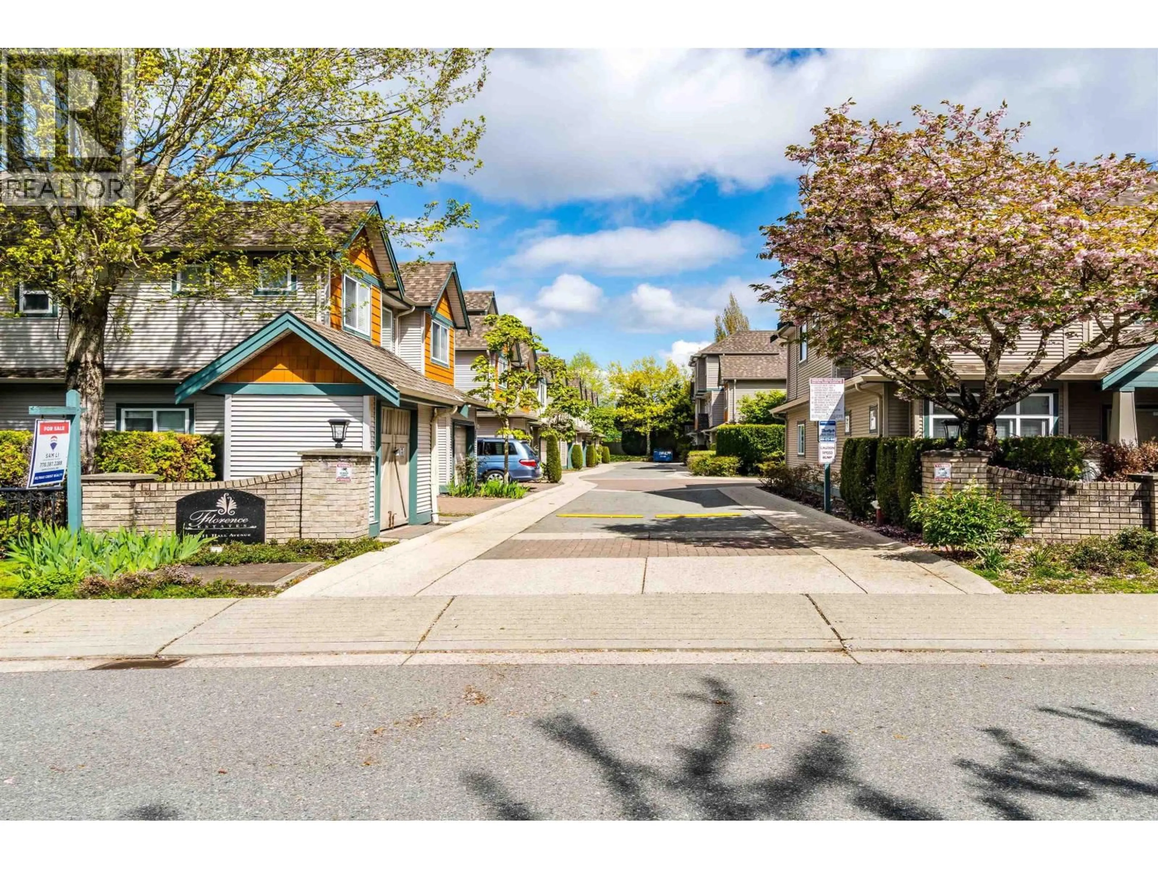 A pic from outside/outdoor area/front of a property/back of a property/a pic from drone, street for 25 - 10411 HALL AVENUE, Richmond British Columbia V6X4G7