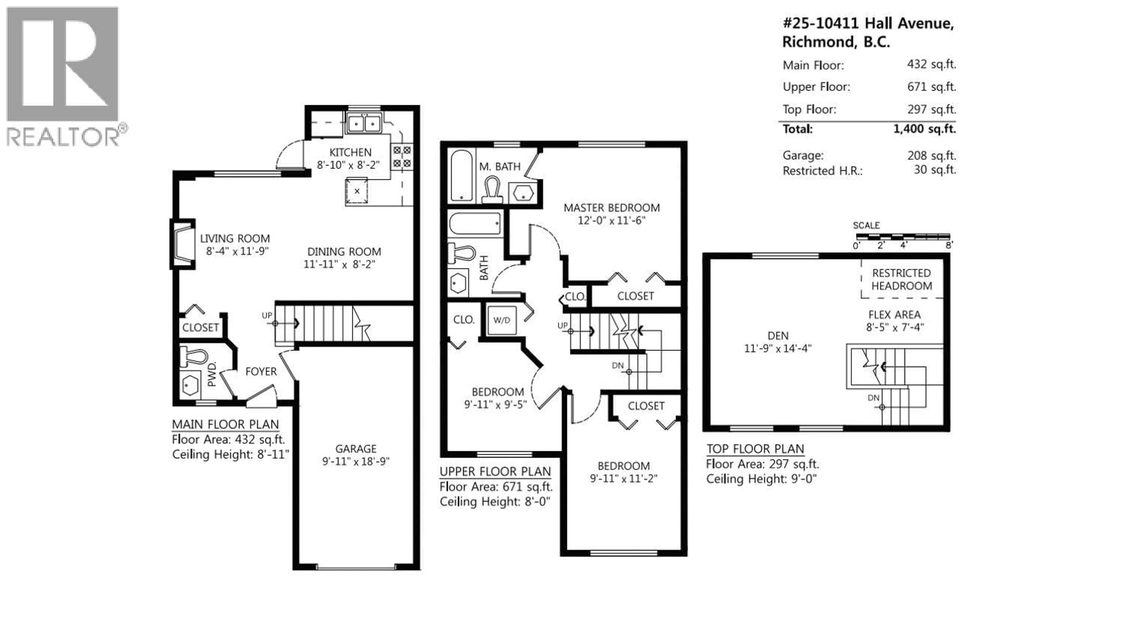 Floor plan for 25 - 10411 HALL AVENUE, Richmond British Columbia V6X4G7