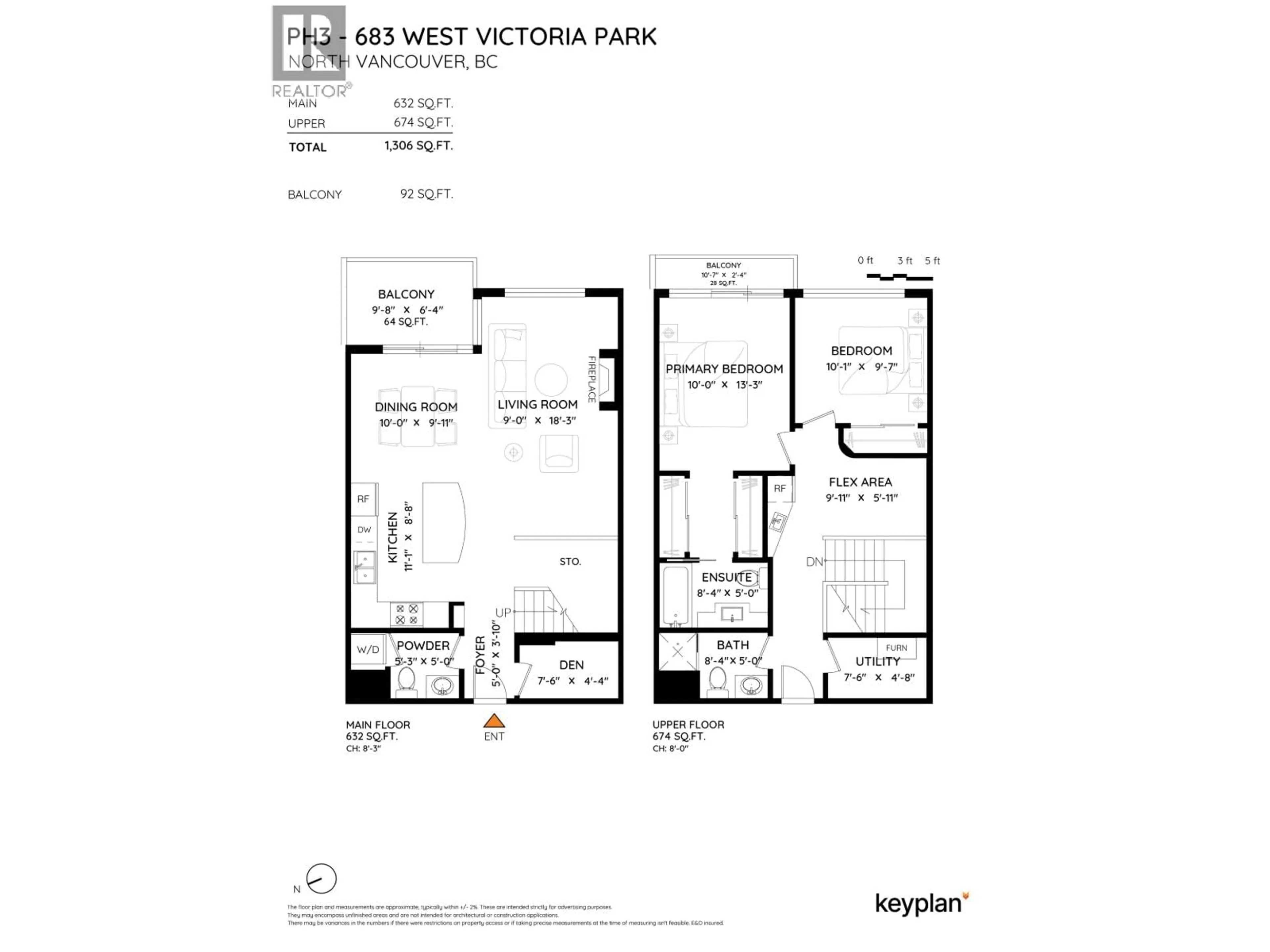 Floor plan for PH3 - 683 VICTORIA PARK, North Vancouver British Columbia V7M0A2