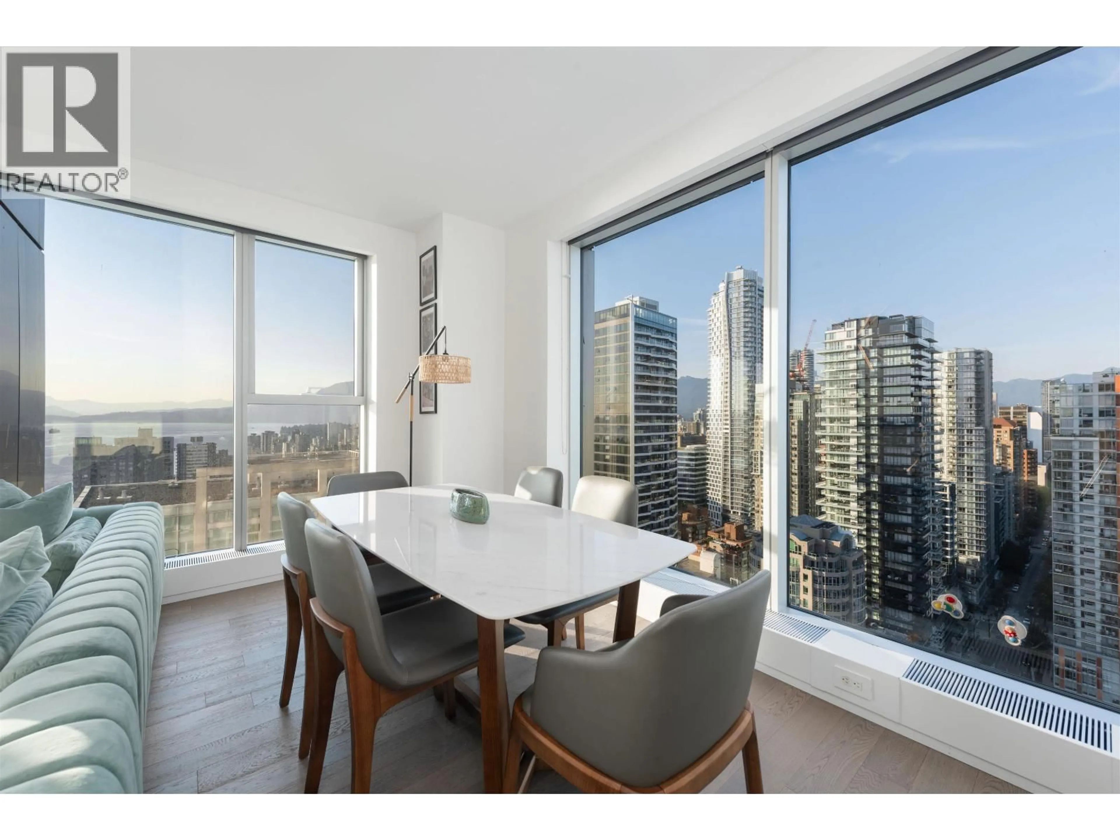 Dining room, wood/laminate floor for 3906 - 1480 HOWE STREET, Vancouver British Columbia V6Z0G5