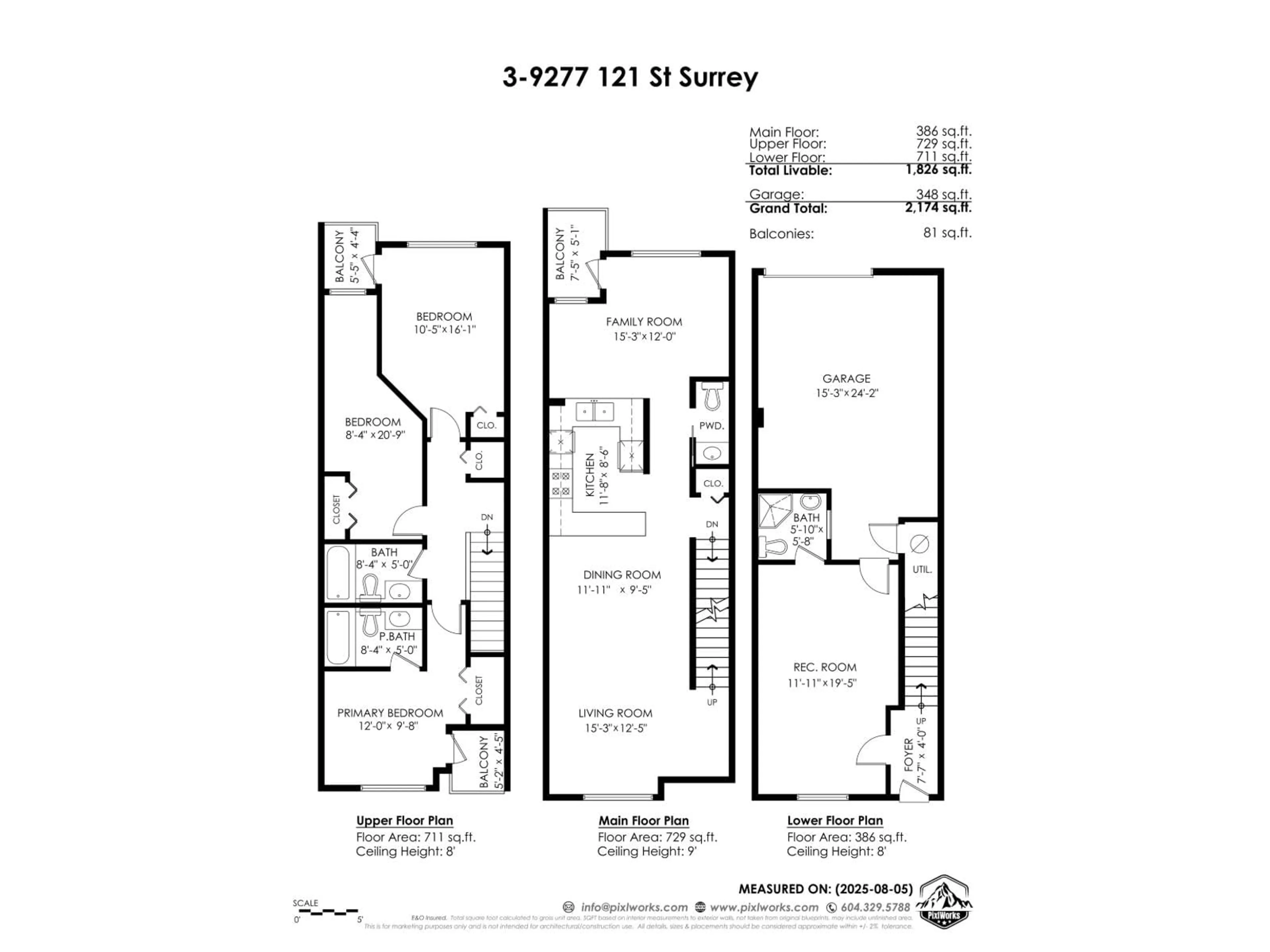Floor plan for 3 - 9277 121, Surrey British Columbia V3V0B6