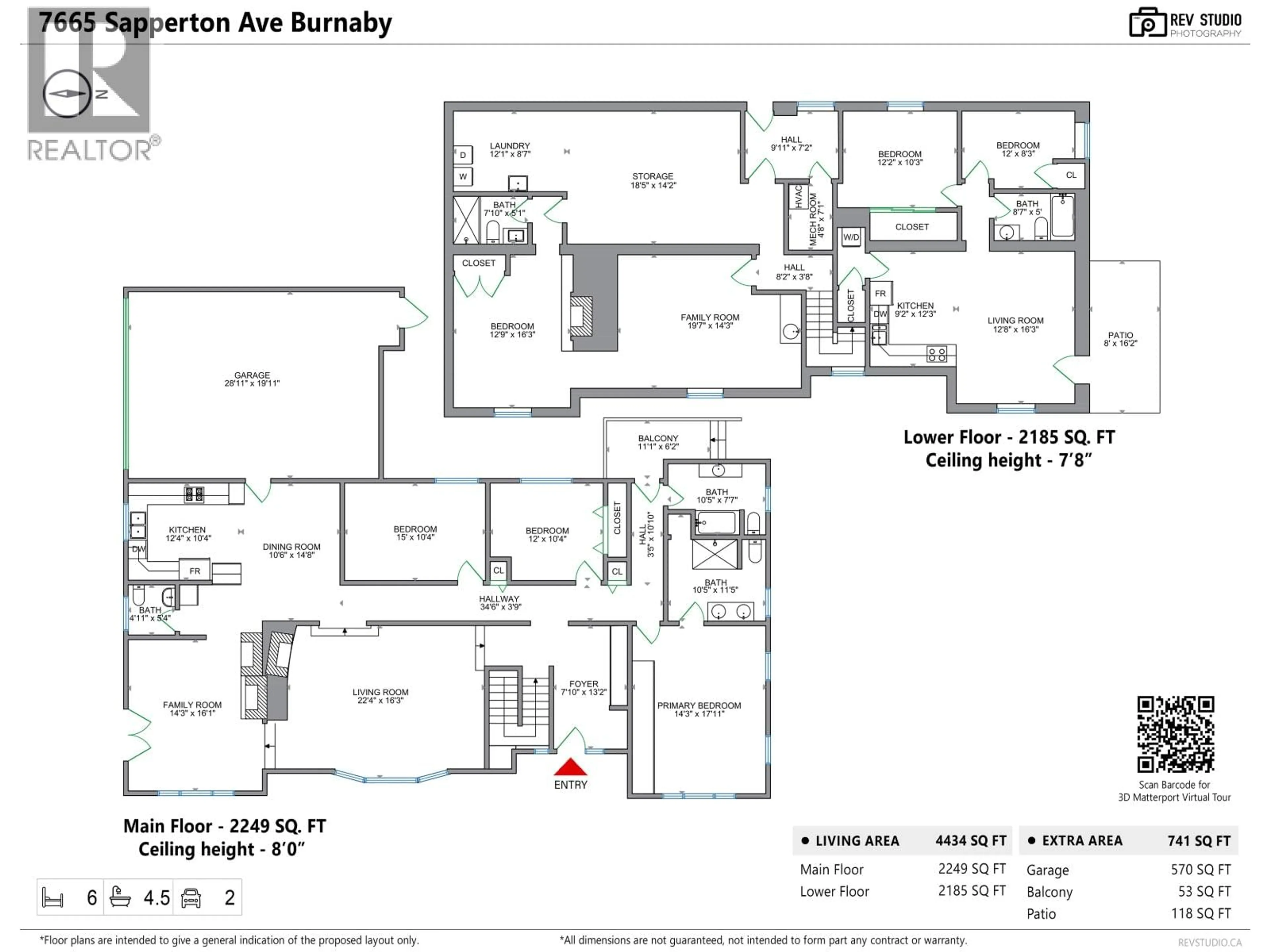 Floor plan for 7665 SAPPERTON AVENUE, Burnaby British Columbia V3N4C9