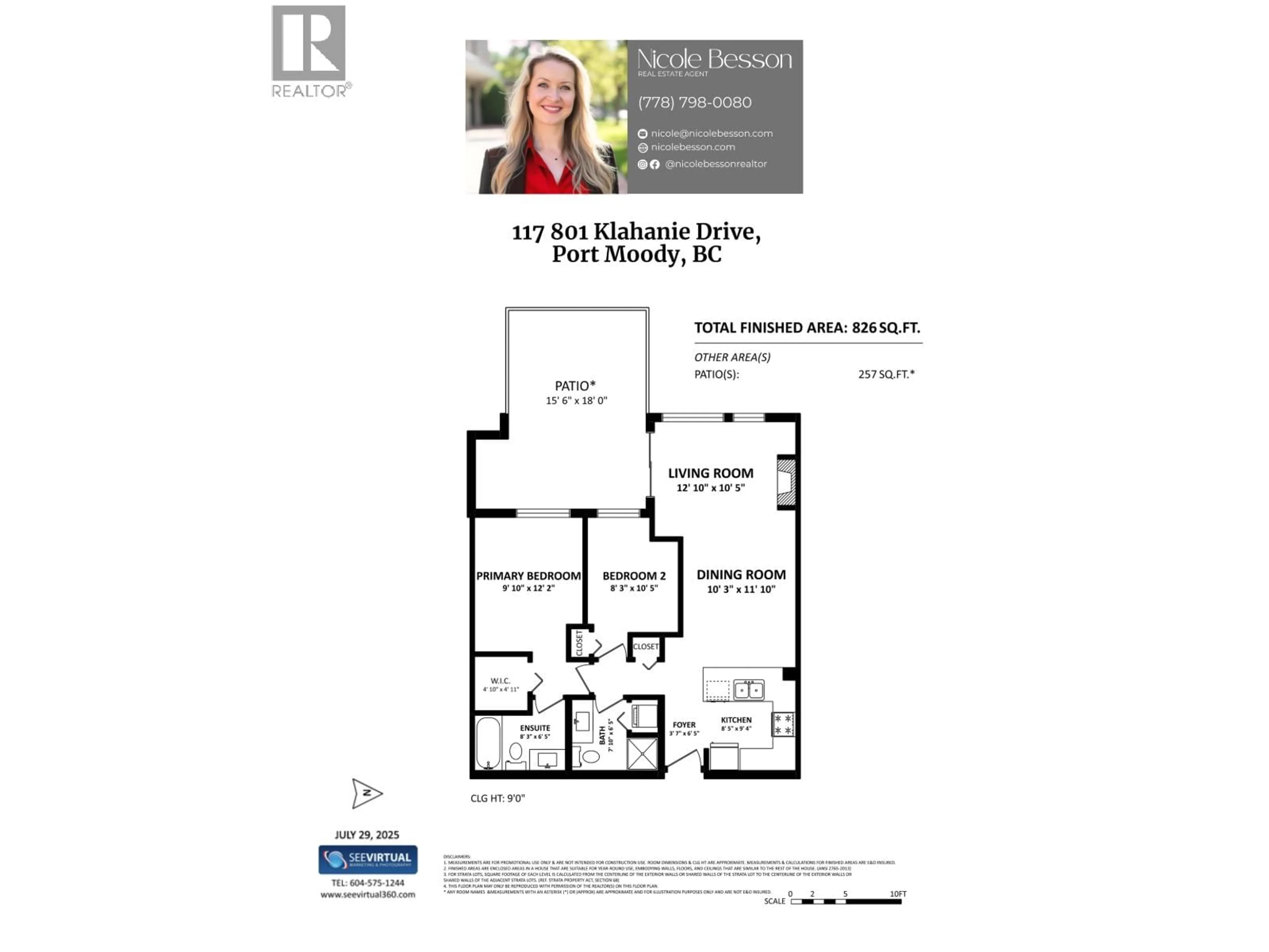Floor plan for 117 - 801 KLAHANIE DRIVE, Port Moody British Columbia V3H5K4