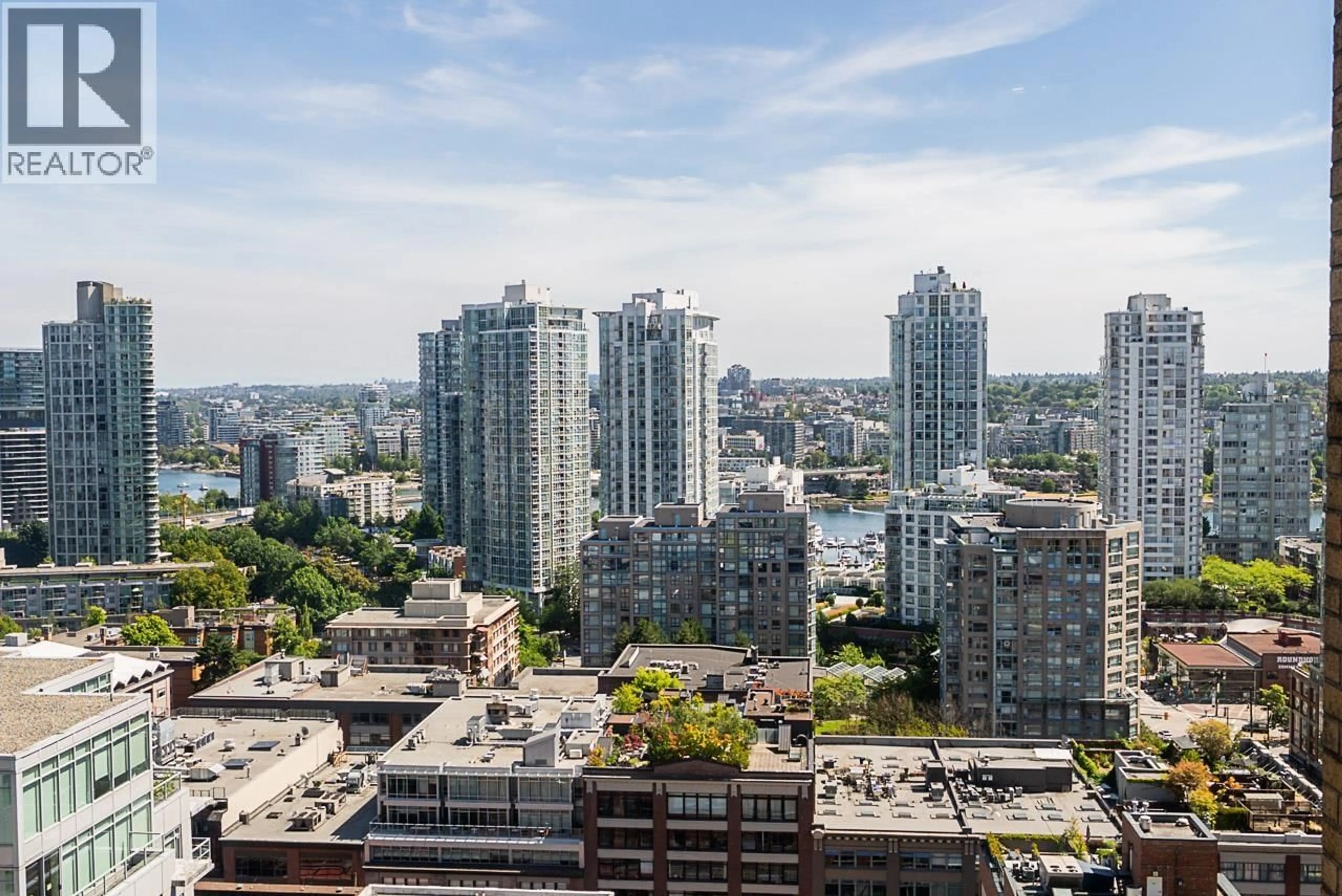 A pic from outside/outdoor area/front of a property/back of a property/a pic from drone, city buildings view from balcony for 2105 - 1188 RICHARDS STREET, Vancouver British Columbia V6B3E6