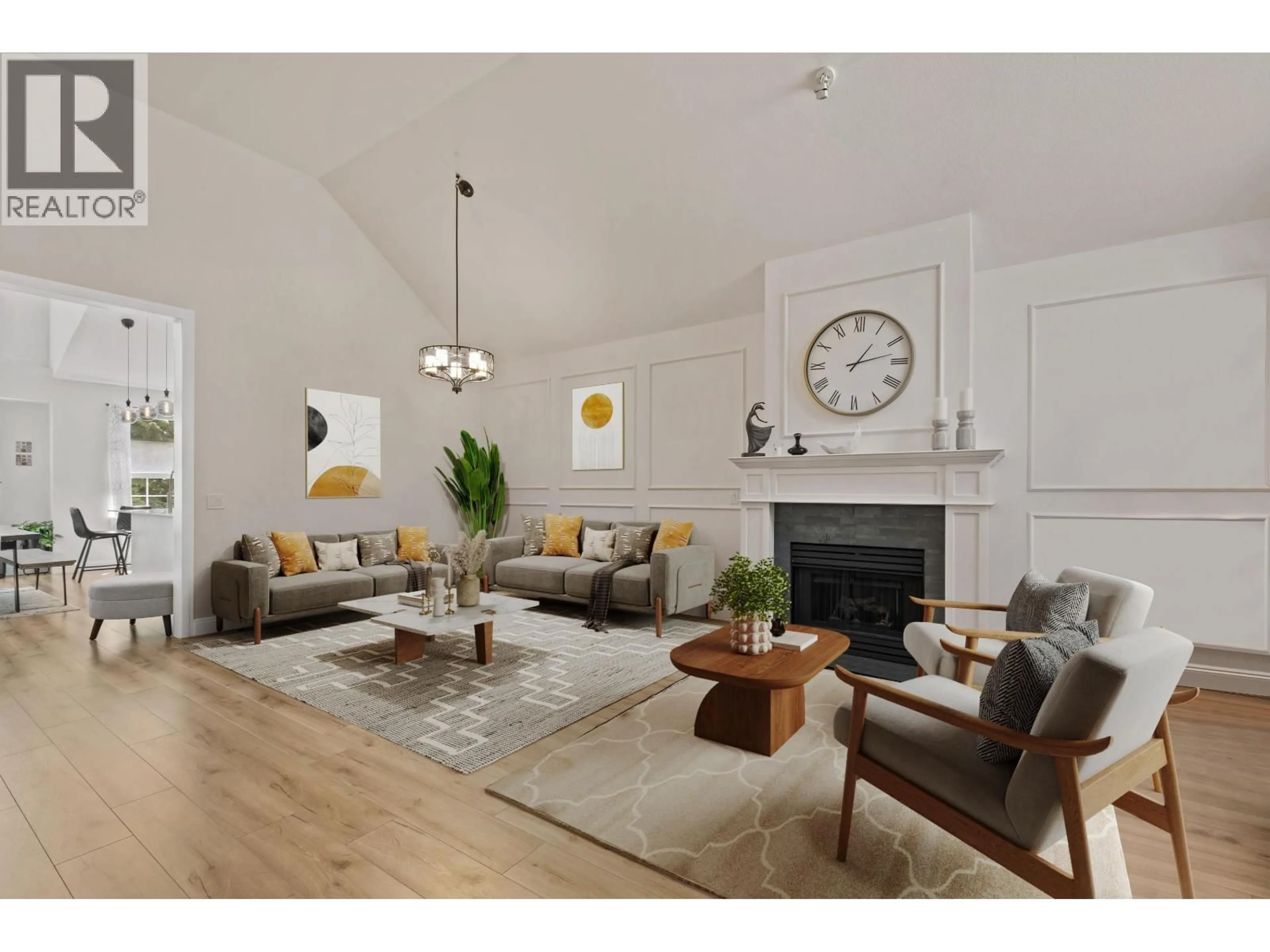 Living room with furniture, wood/laminate floor for 122 - 1465 PARKWAY BOULEVARD, Coquitlam British Columbia V3E3E6