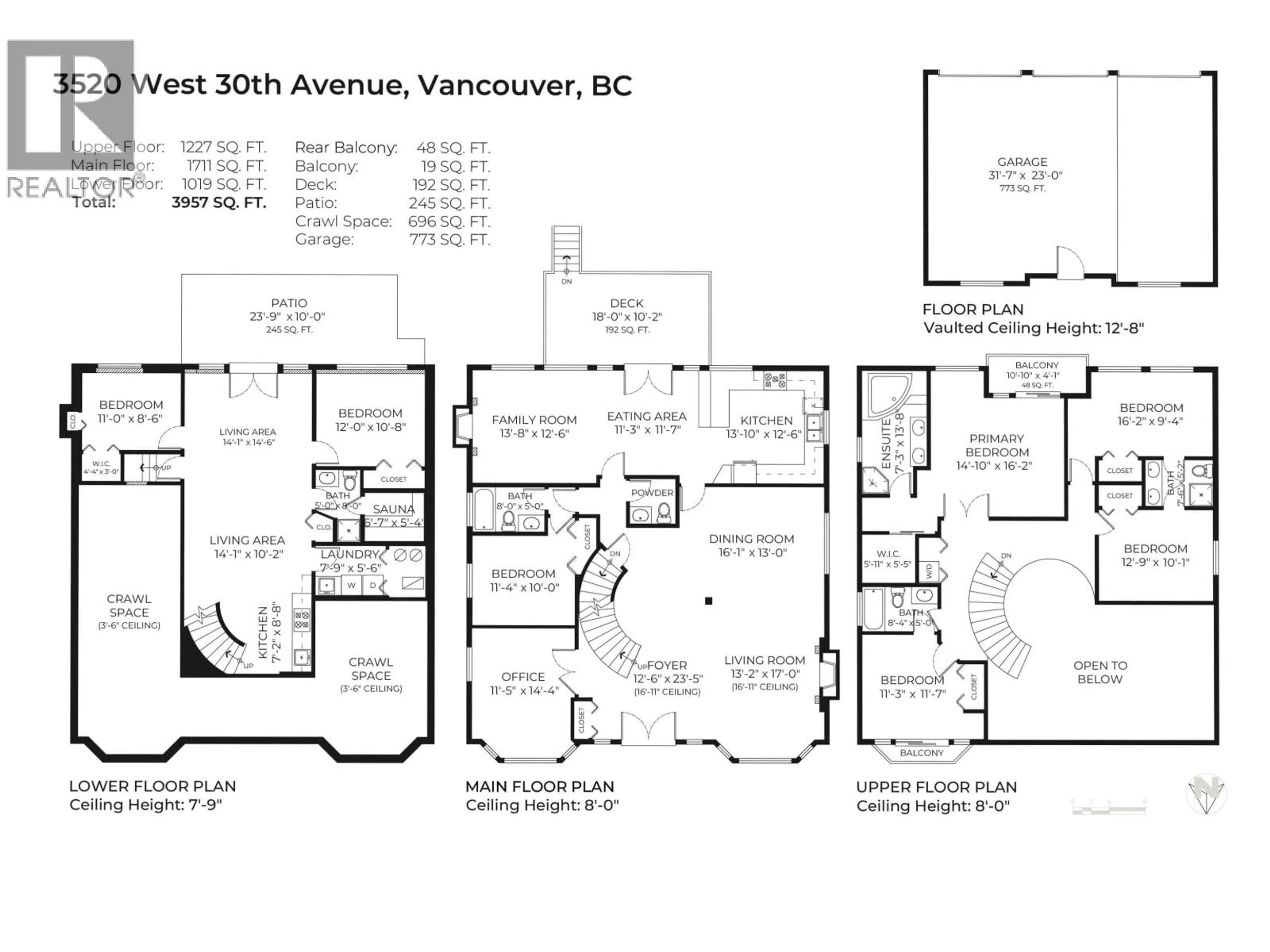 Floor plan for 3520 30TH AVENUE, Vancouver British Columbia V6S1W5