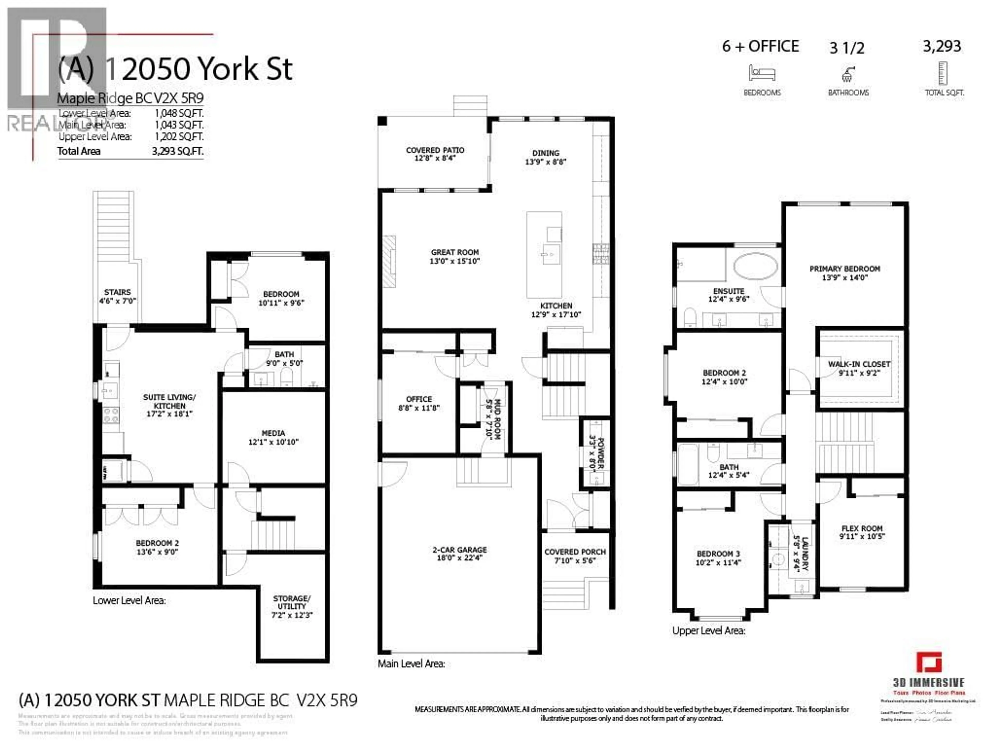Floor plan for A - 12050 YORK STREET, Maple Ridge British Columbia V2X5R9