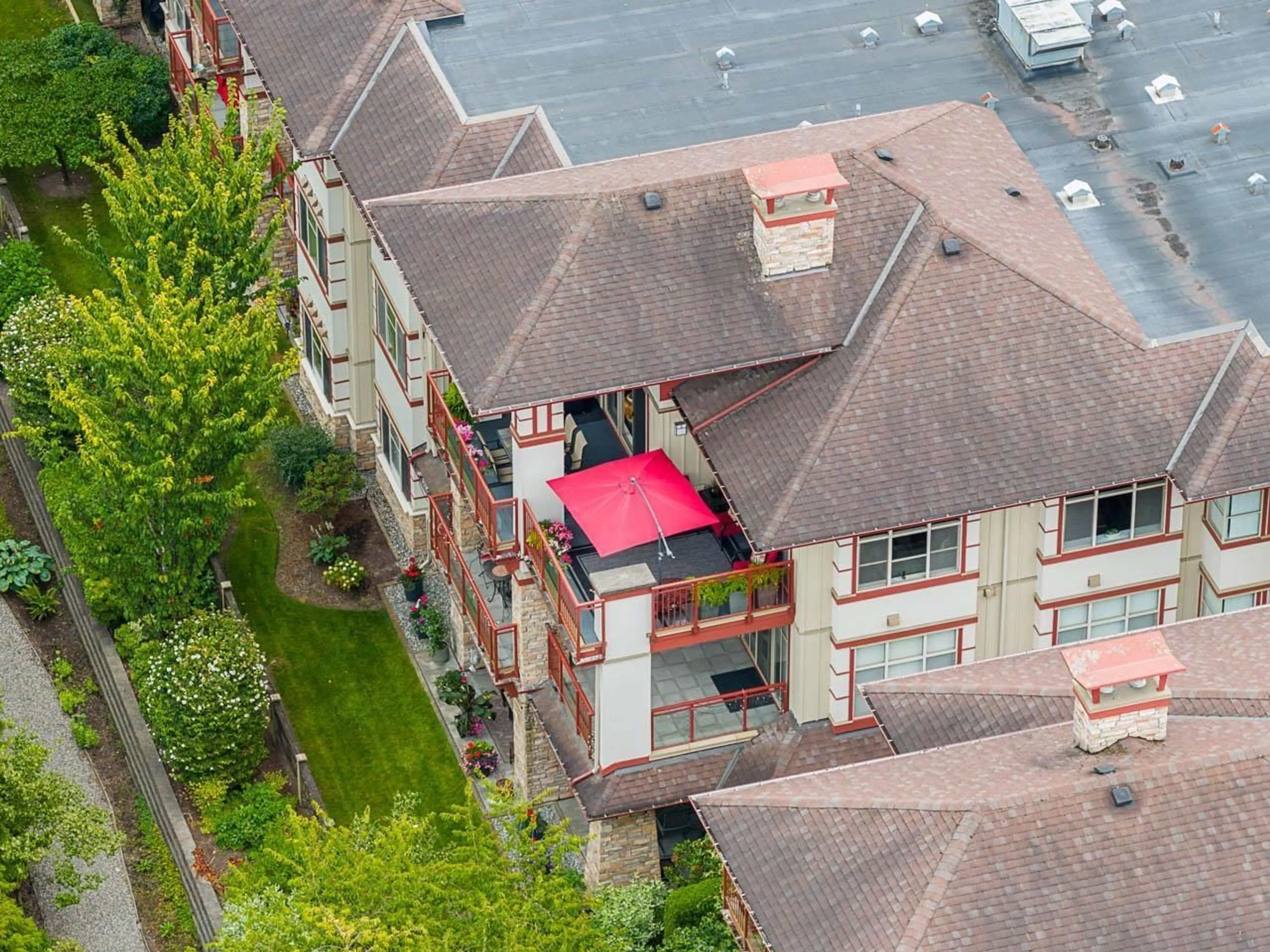 A pic from outside/outdoor area/front of a property/back of a property/a pic from drone, city buildings view from balcony for 308 - 16499 64, Surrey British Columbia V3S6V7