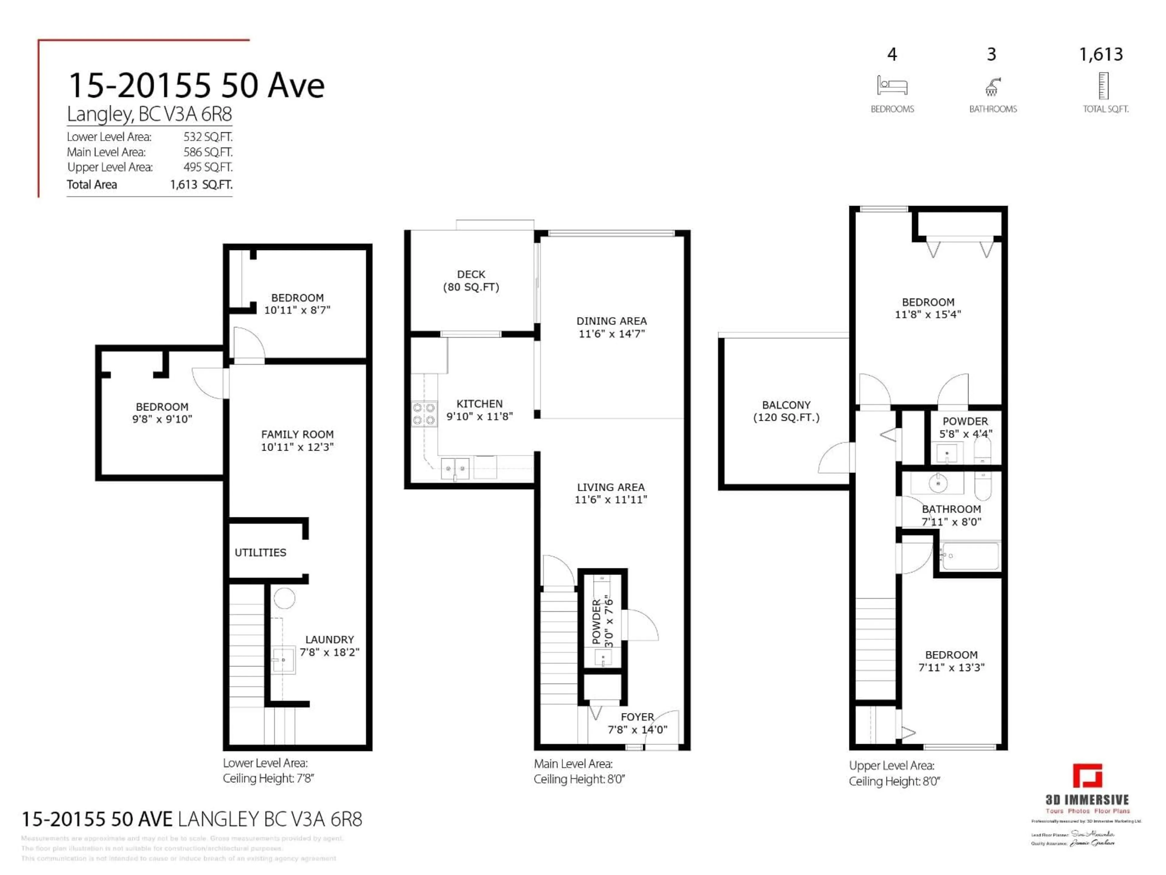 Floor plan for 15 - 20155 50, Langley British Columbia V3A6R8