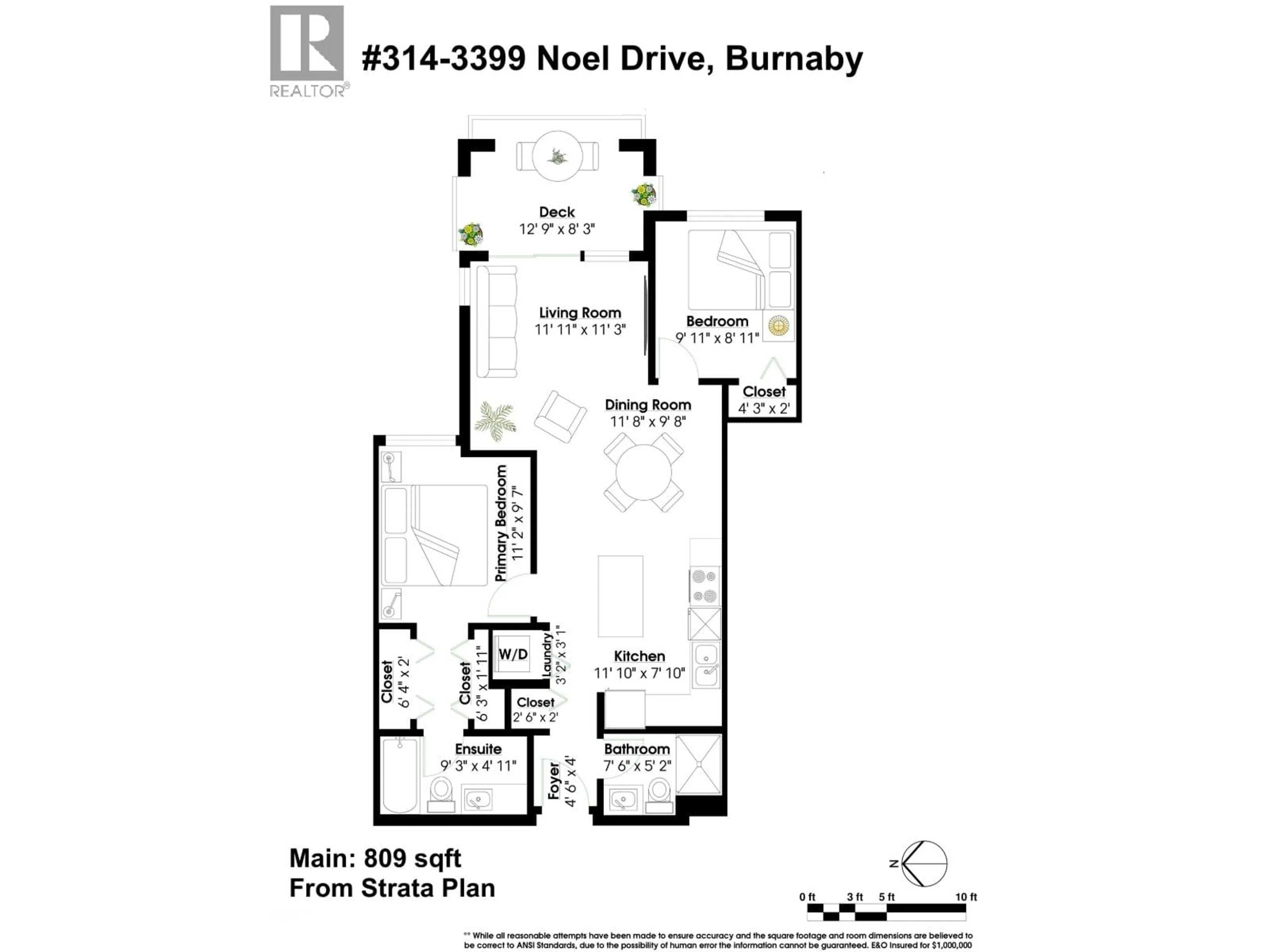 Floor plan for 314 - 3399 NOEL DRIVE, Burnaby British Columbia V3J0G8