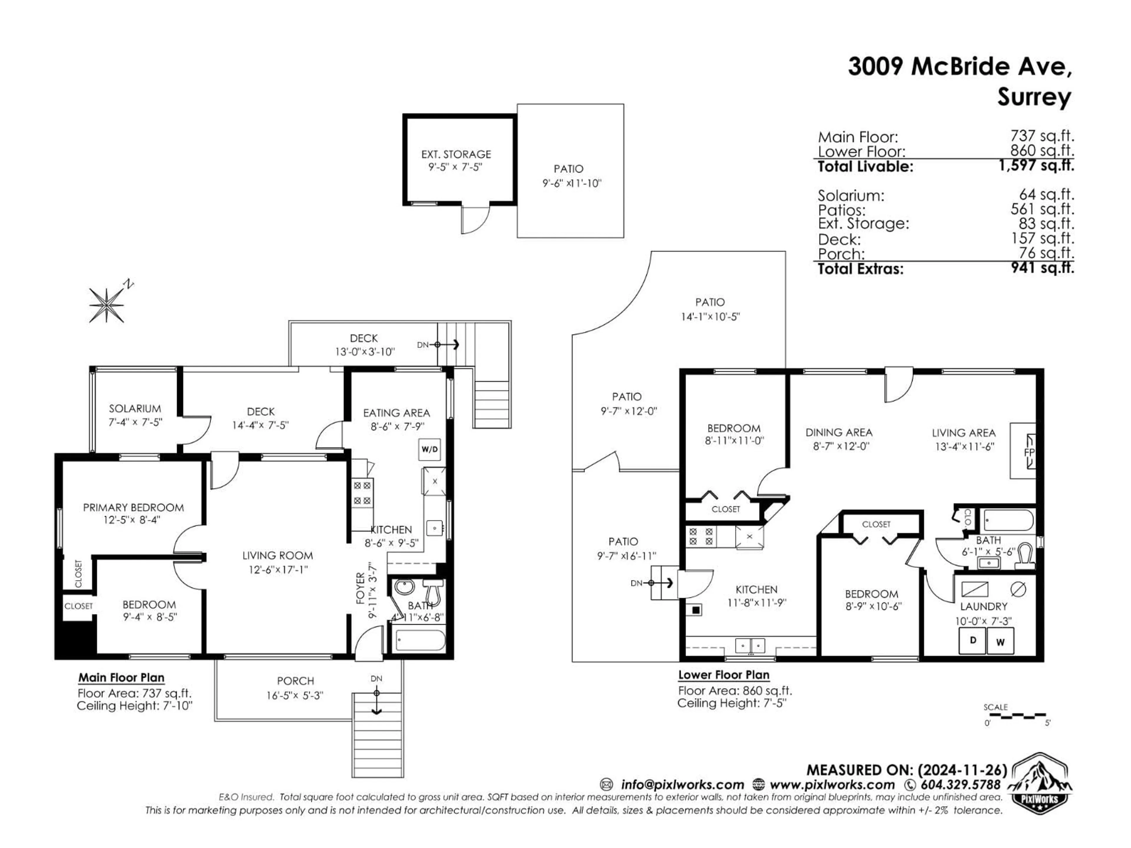 Floor plan for 3009 MCBRIDE, Surrey British Columbia V4A3G5