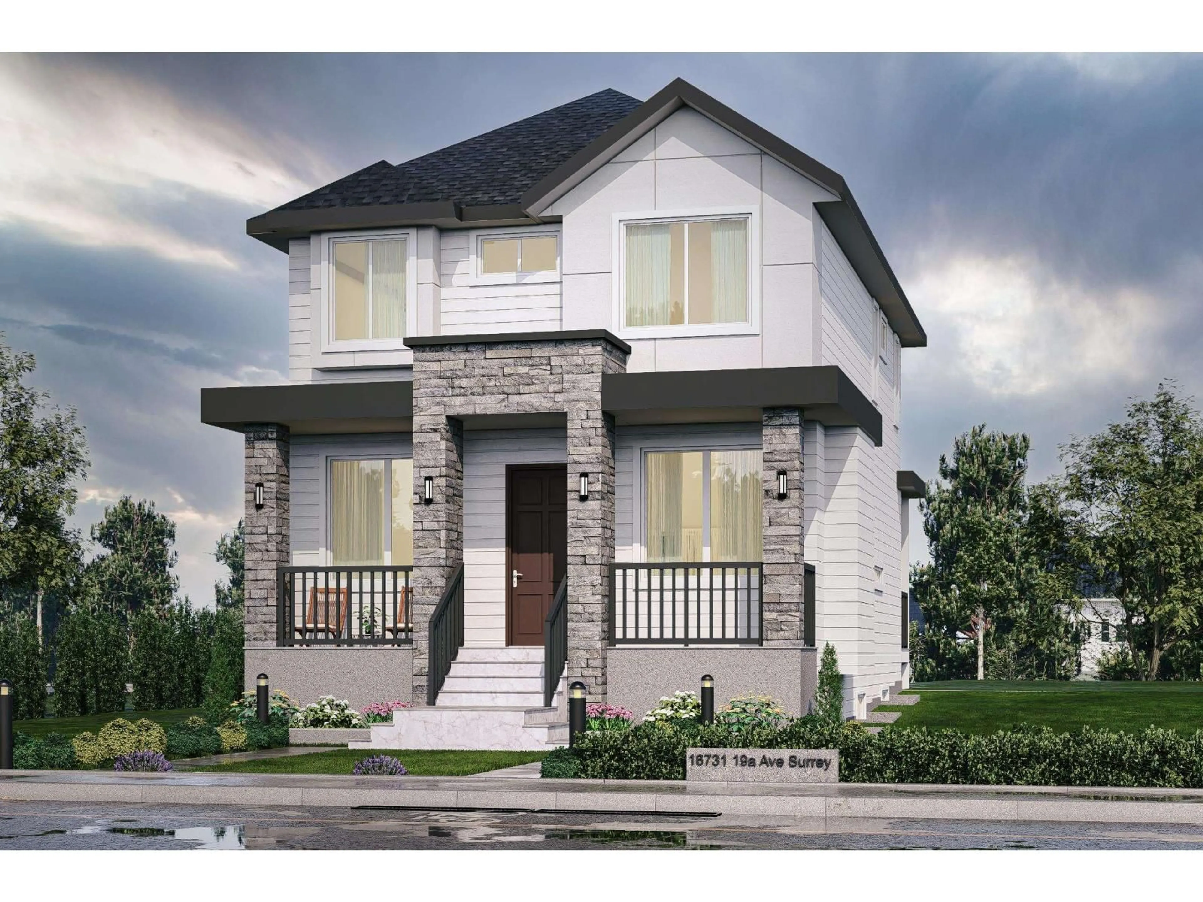 Home with brick exterior material, street for 16731 19A, Surrey British Columbia V3Z9M9