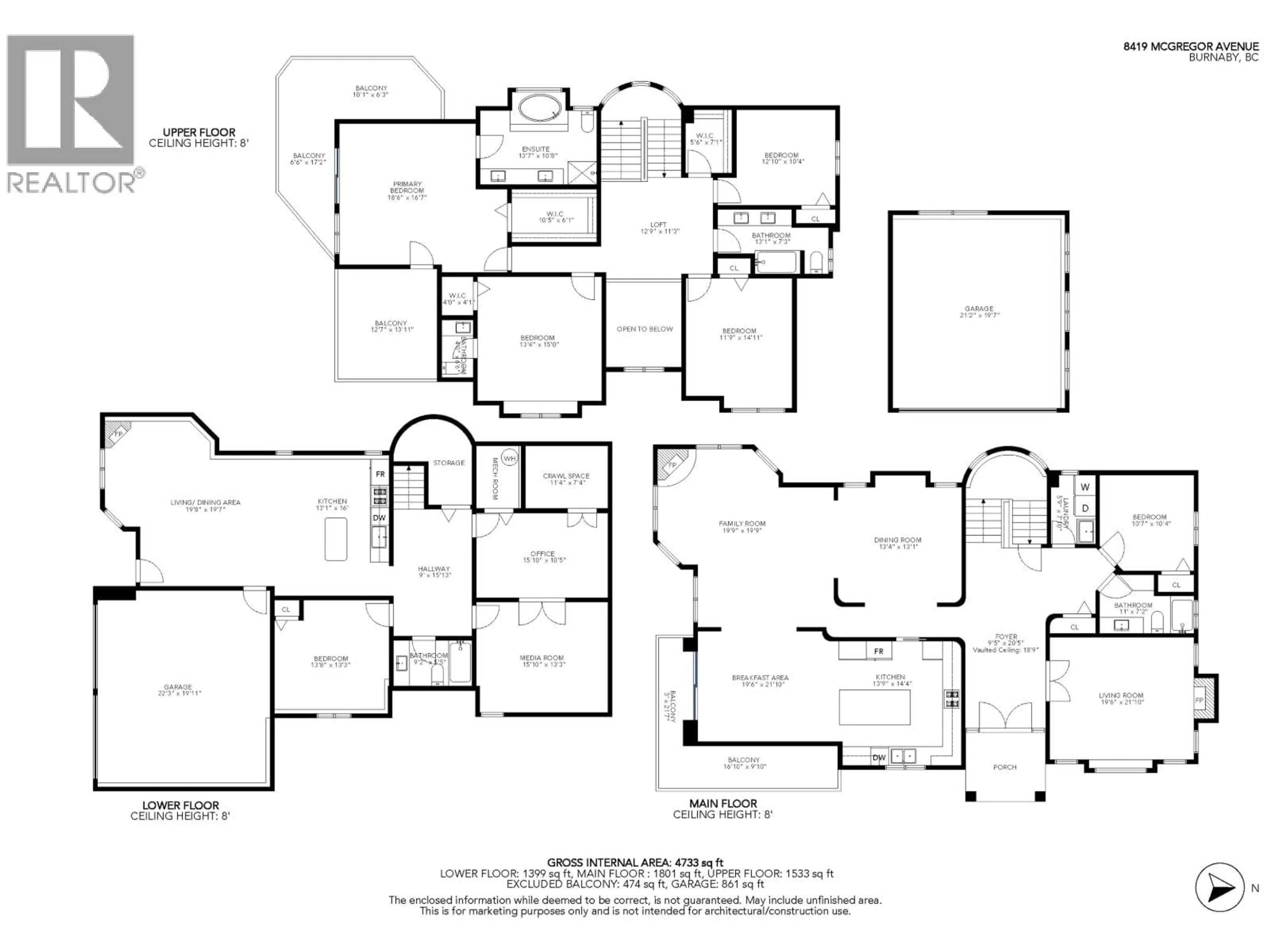 Floor plan for 8419 MCGREGOR AVENUE, Burnaby British Columbia V5J5L7