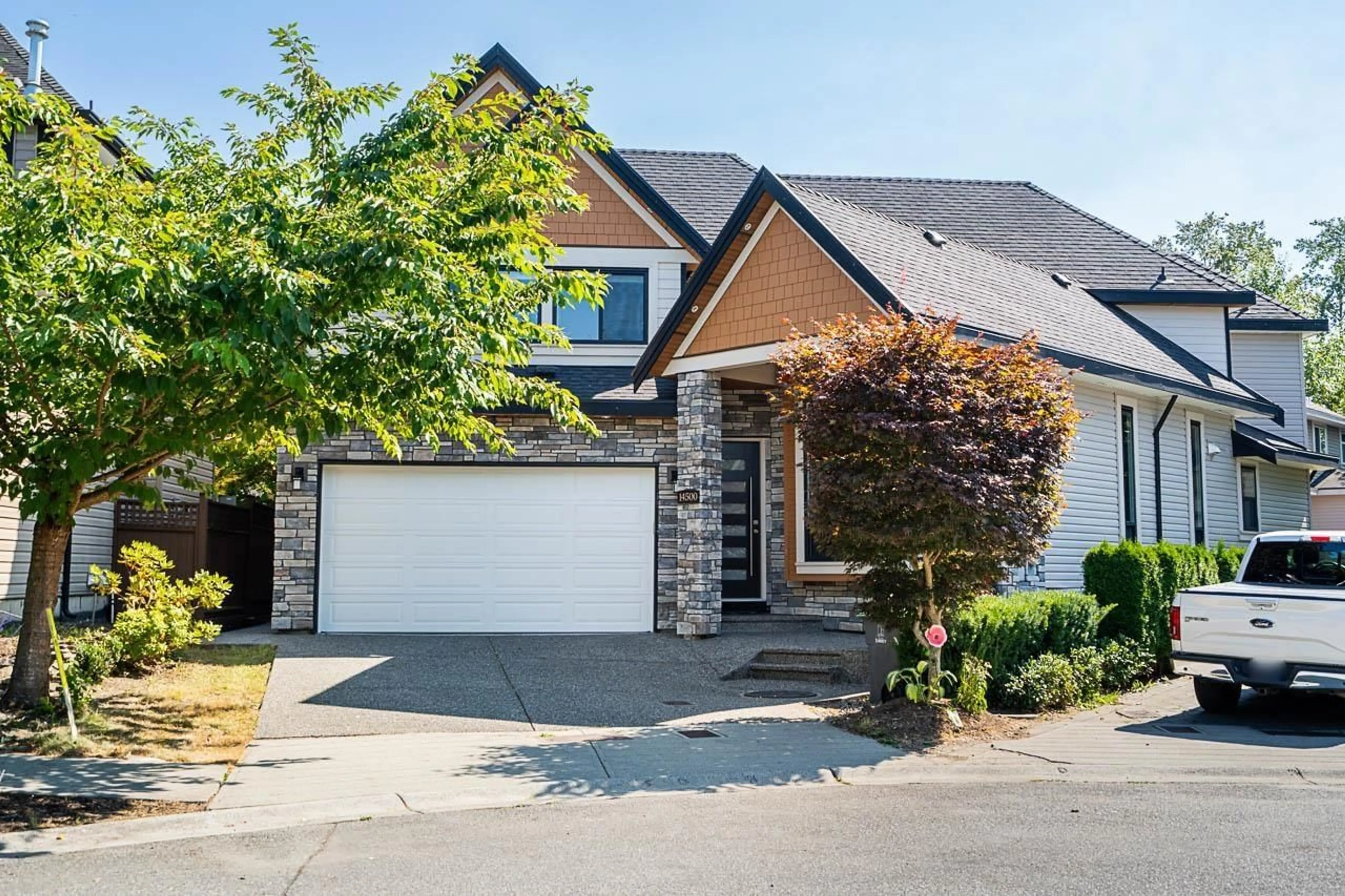 Home with brick exterior material, street for 14500 59A, Surrey British Columbia V3S7B5