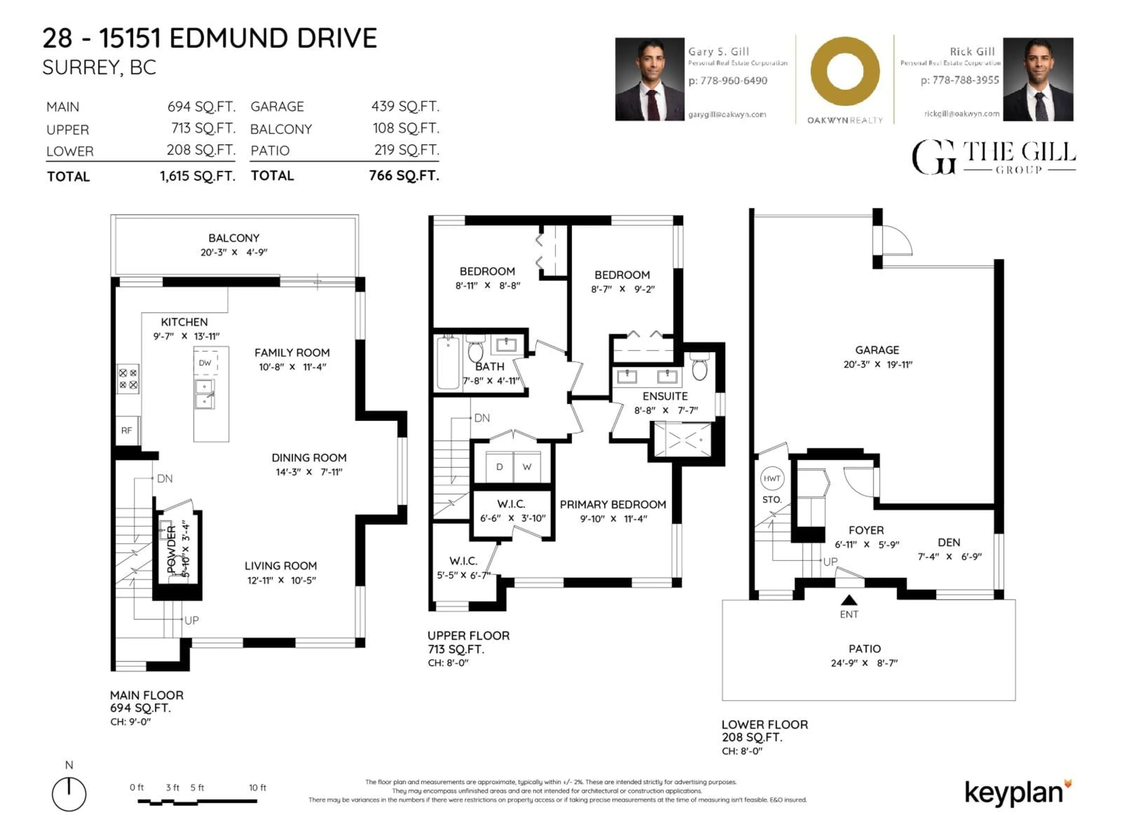Floor plan for 28 - 15151 EDMUND, Surrey British Columbia V3S0B2