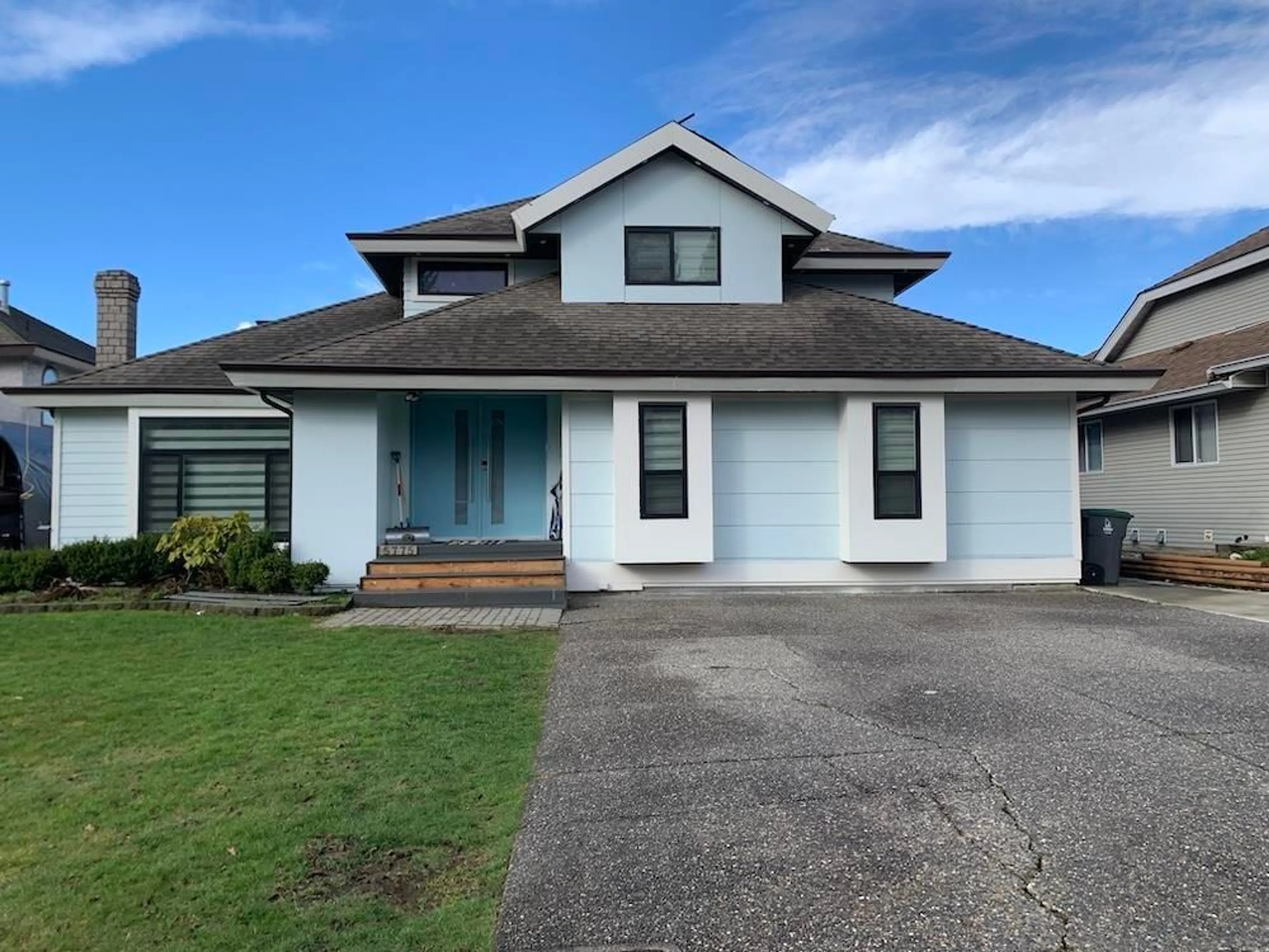Home with vinyl exterior material, street for 5775 184A, Surrey British Columbia V3S7T1