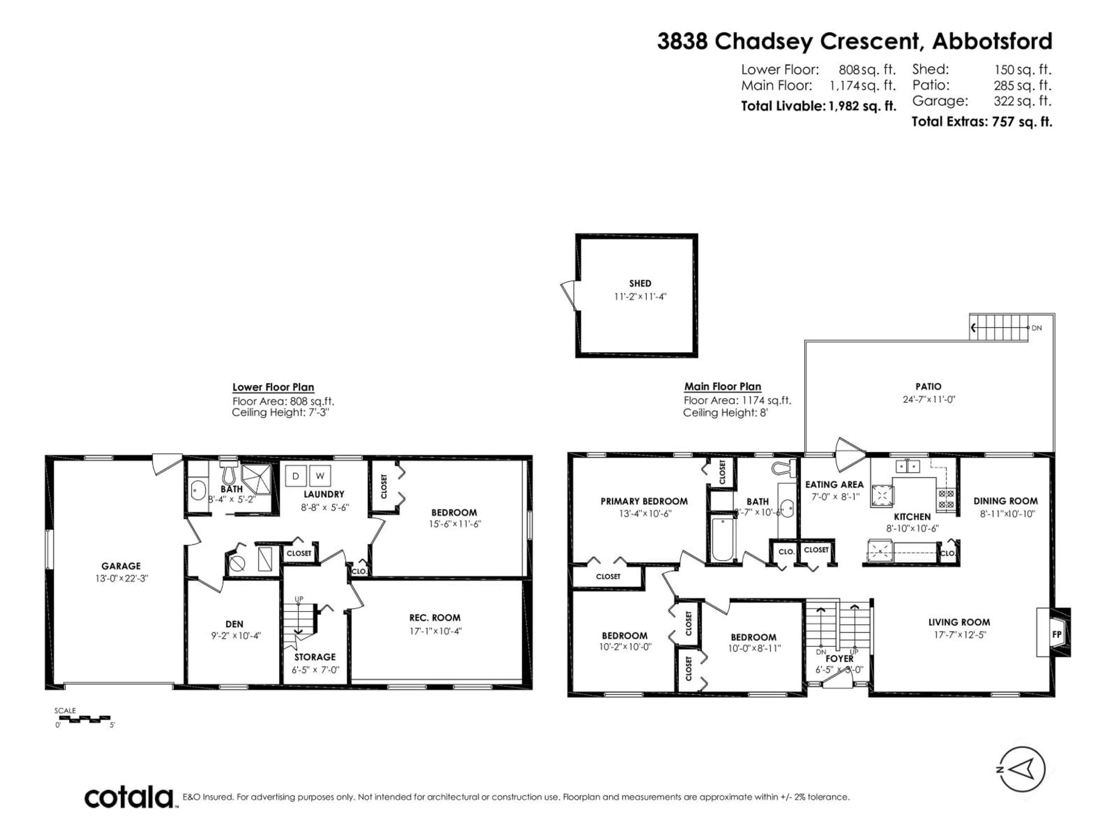 Floor plan for 3838 CHADSEY, Abbotsford British Columbia V2S7A1
