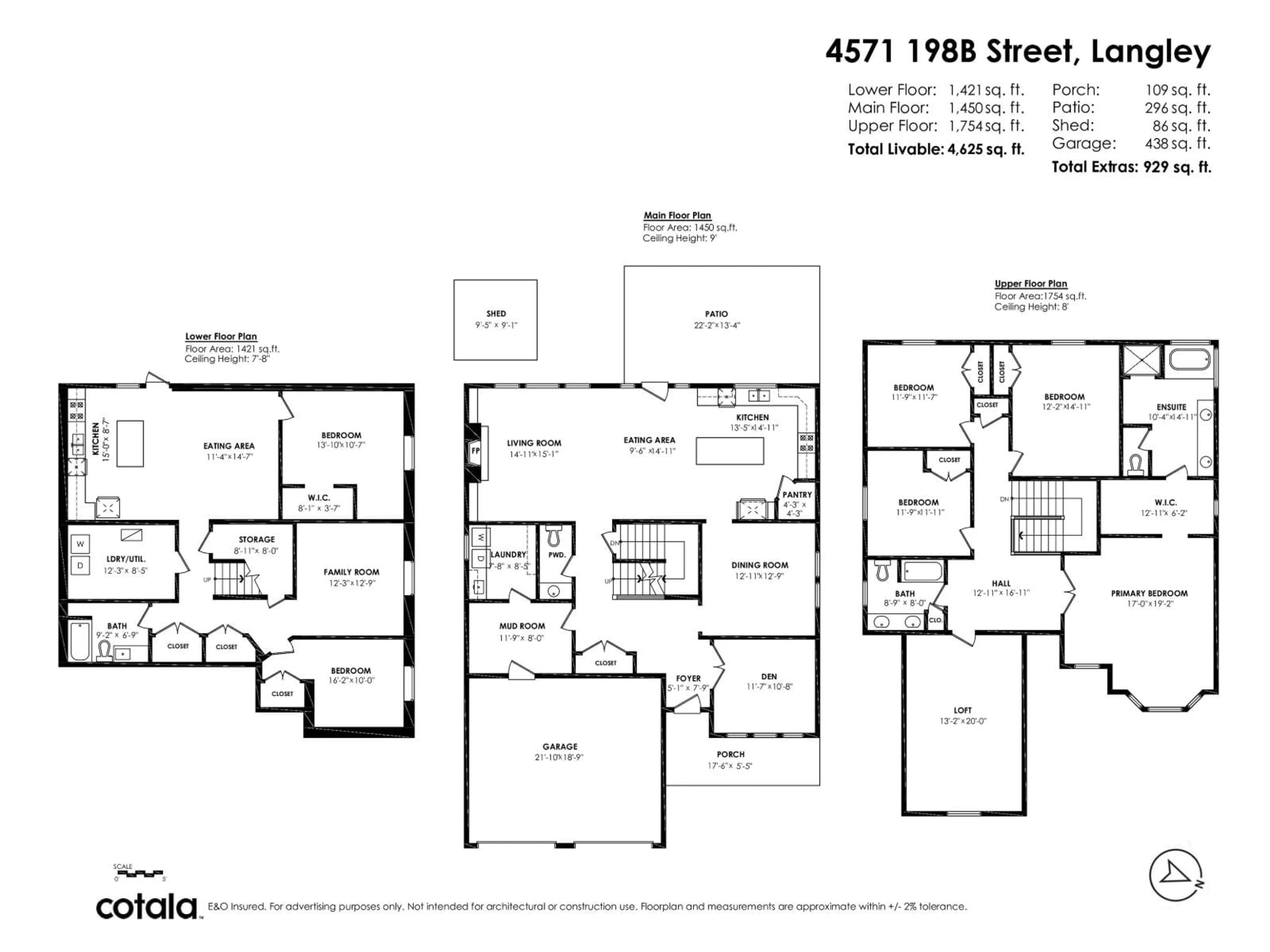 Floor plan for 4571 198B, Langley British Columbia V3A1H4