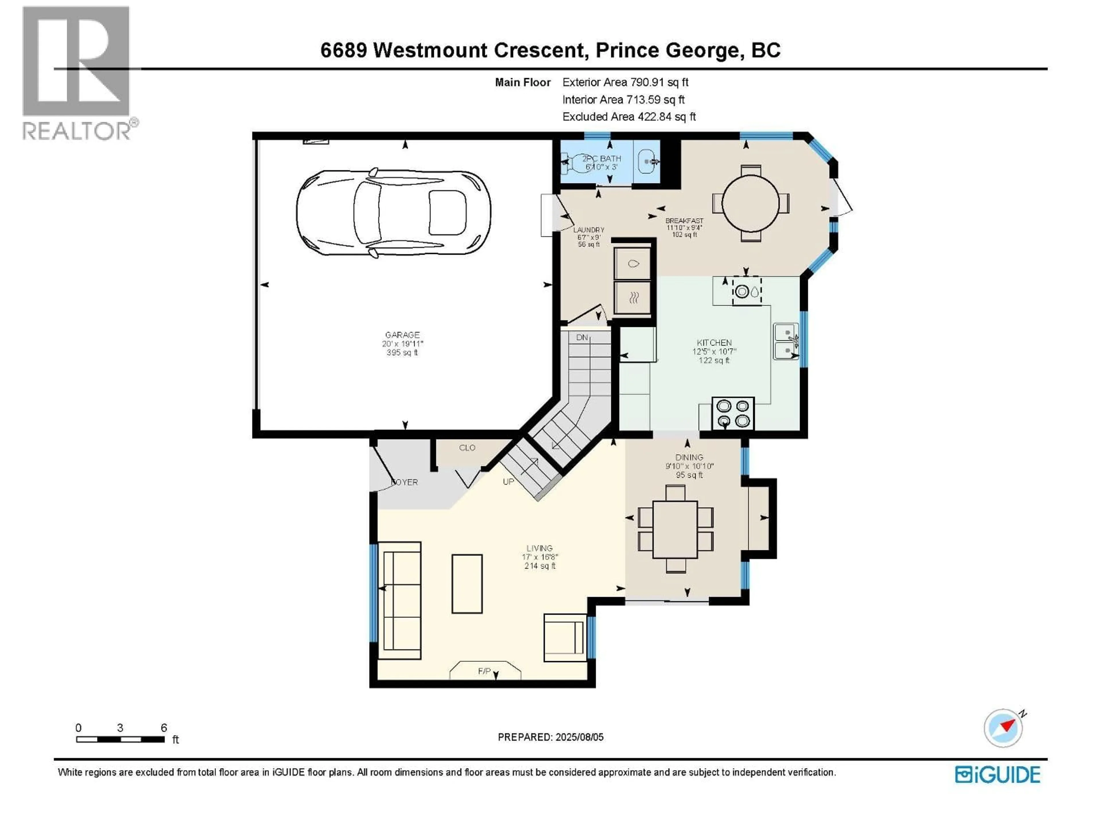 Floor plan for 6689 WESTMOUNT CRESCENT, Prince George British Columbia V2N6R3
