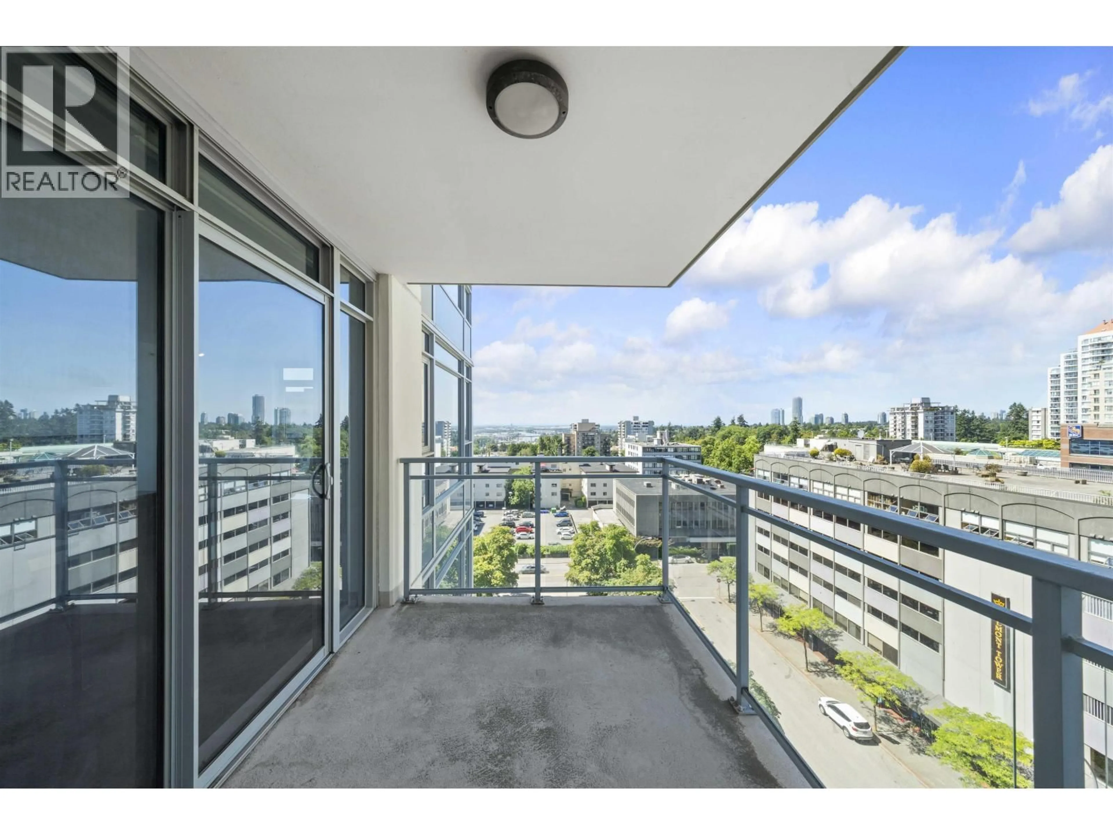 Balcony in the apartment, city buildings view from balcony for 1006 - 608 BELMONT STREET, New Westminster British Columbia V3M0G8