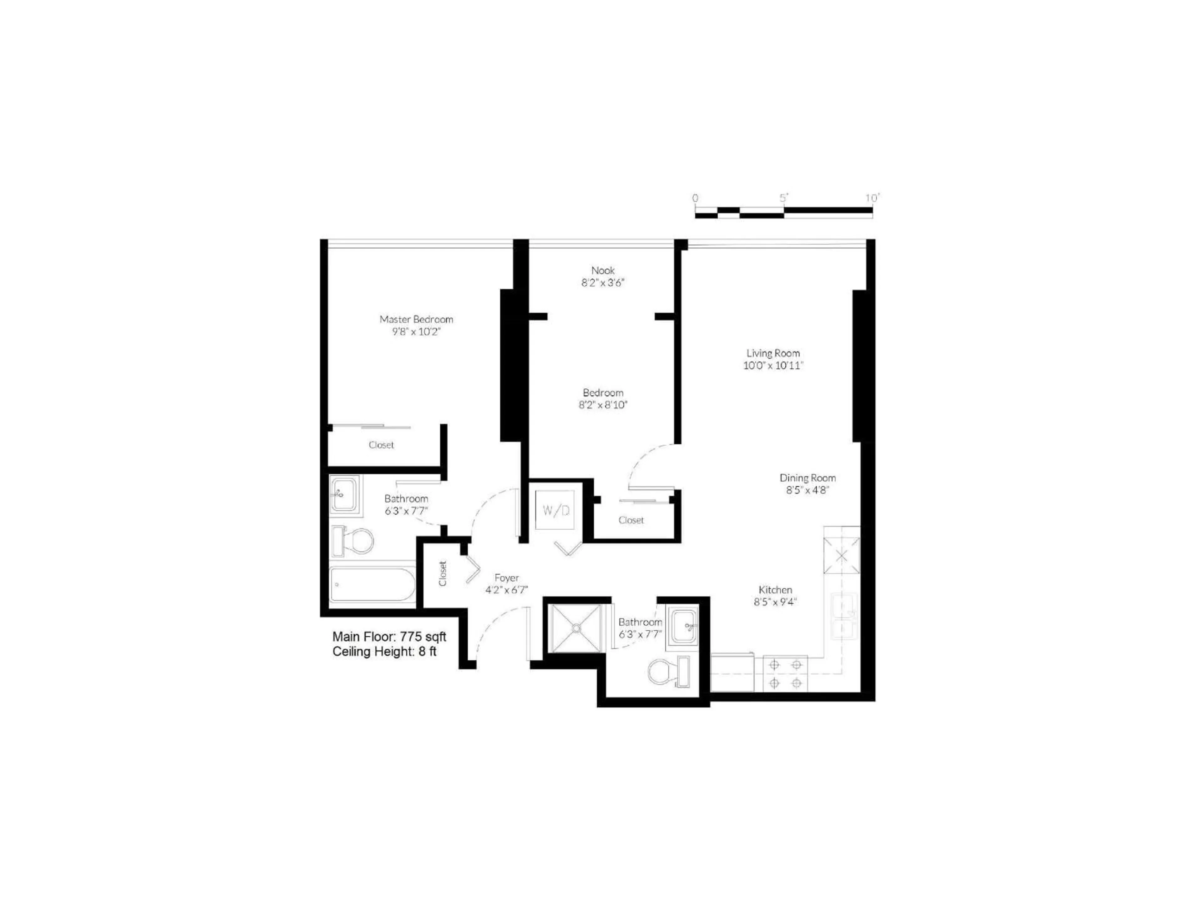 Floor plan for 3005 - 13618 100, Surrey British Columbia V3T0A8