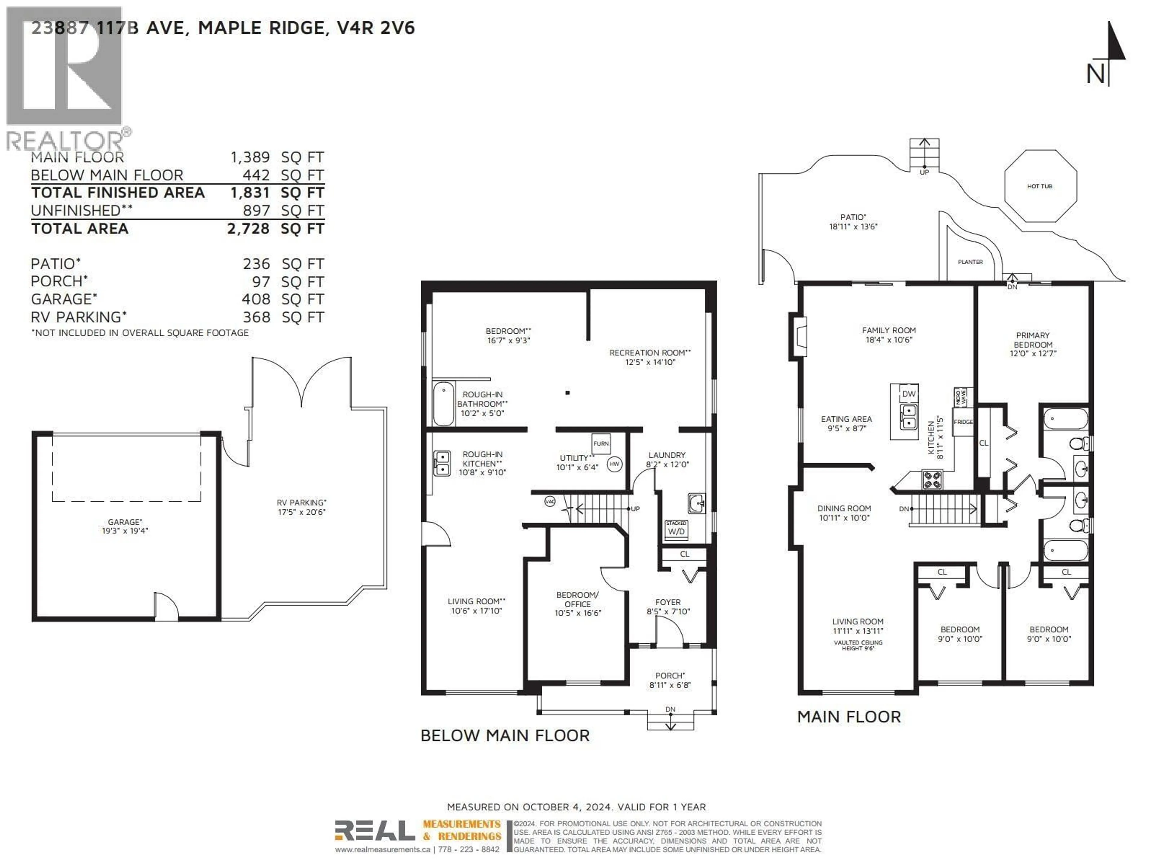 Floor plan for 23887 117B AVENUE, Maple Ridge British Columbia V4R2V6