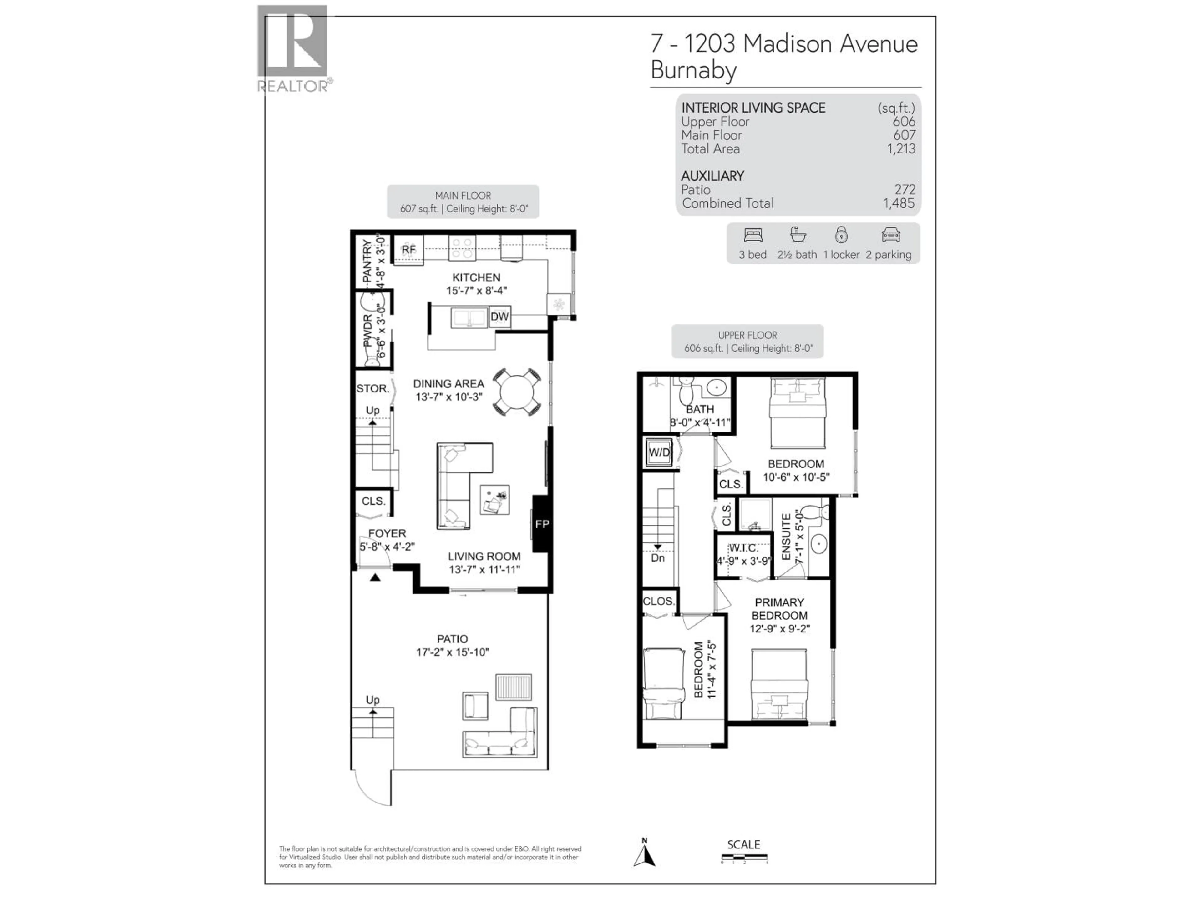 Floor plan for 7 - 1203 MADISON AVENUE, Burnaby British Columbia V5C6R9