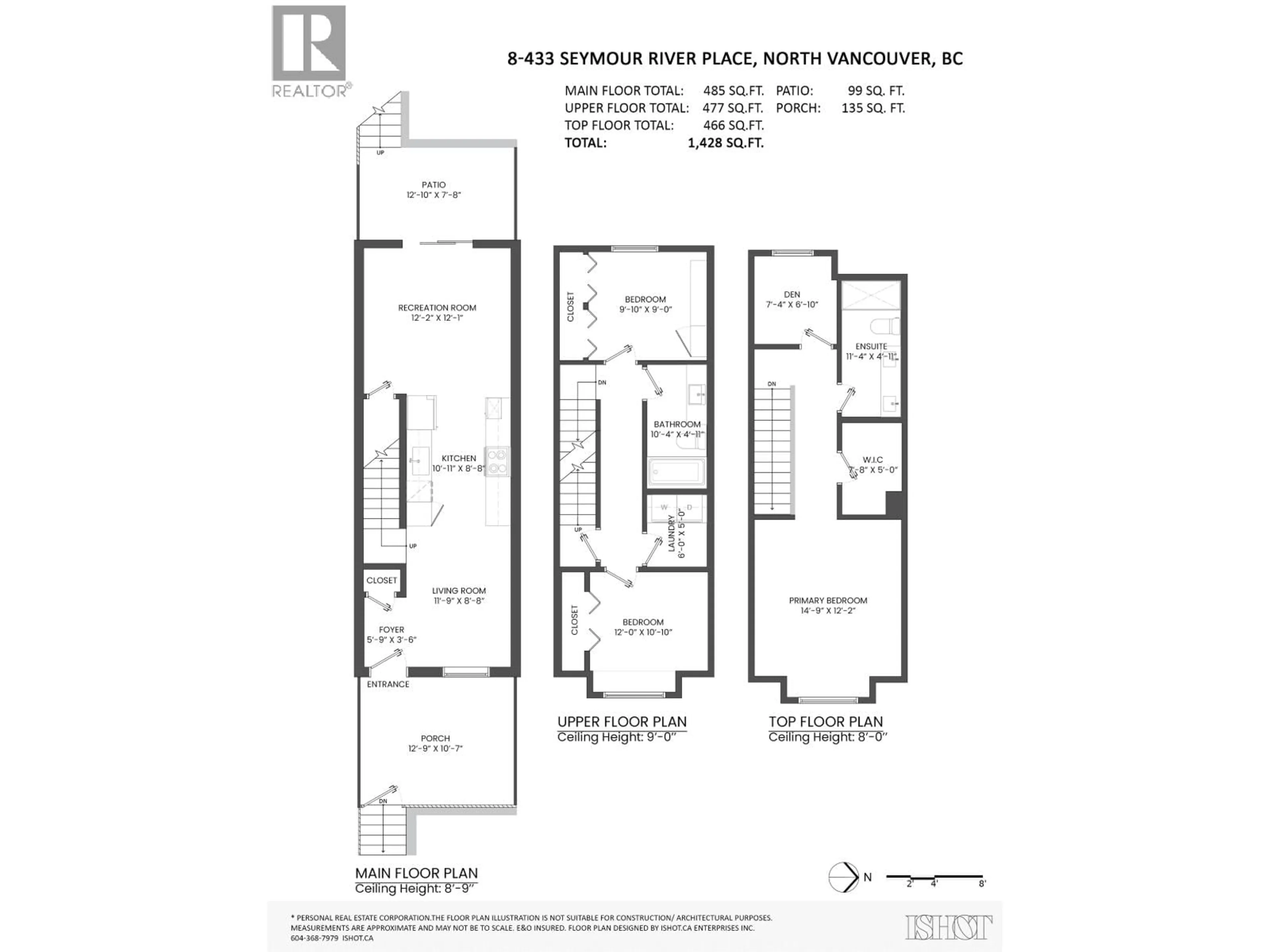 Floor plan for 8 - 433 SEYMOUR RIVER PLACE, North Vancouver British Columbia V7H0B8