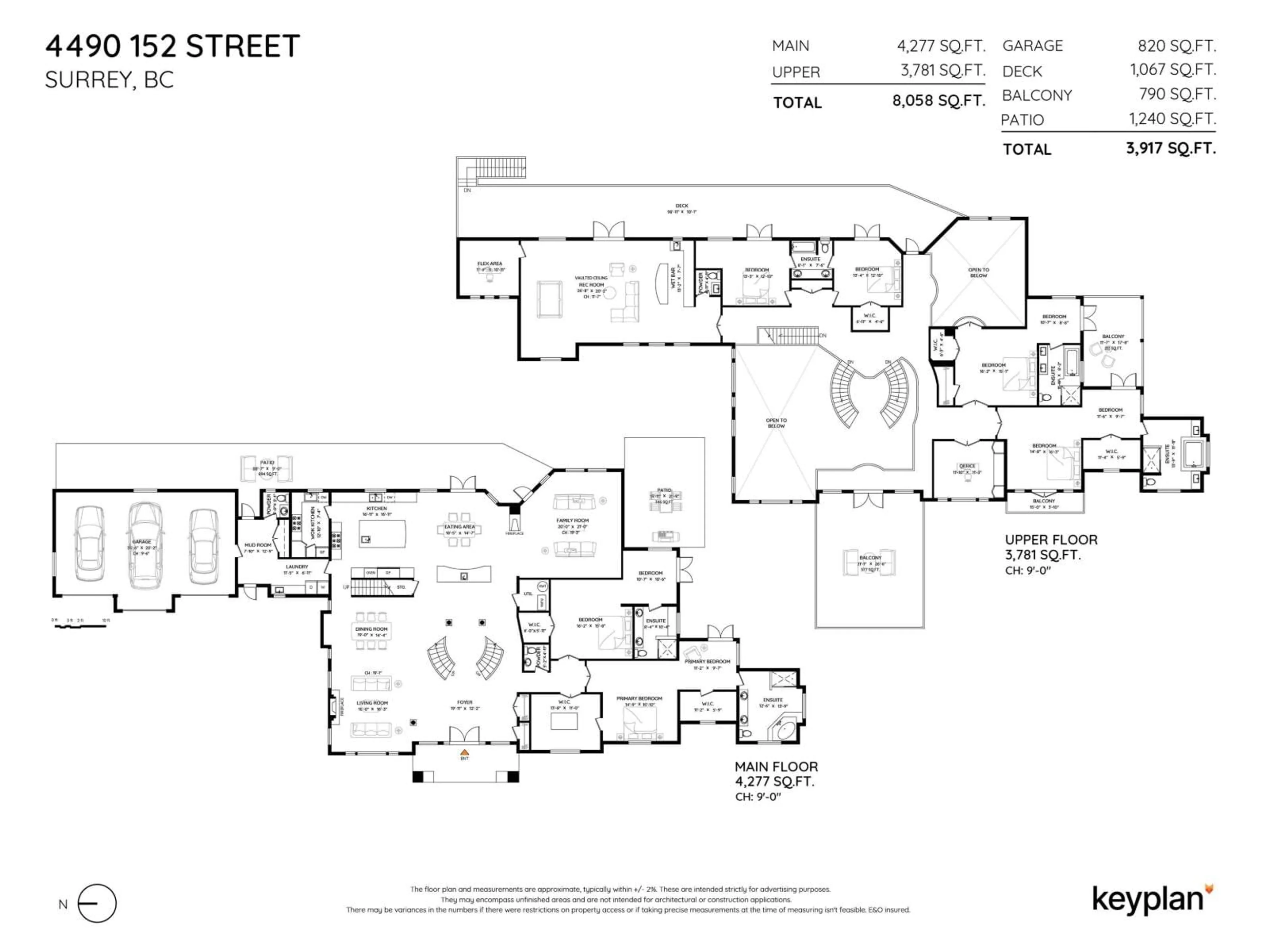 Floor plan for 4490 152, Surrey British Columbia V3Z1G8