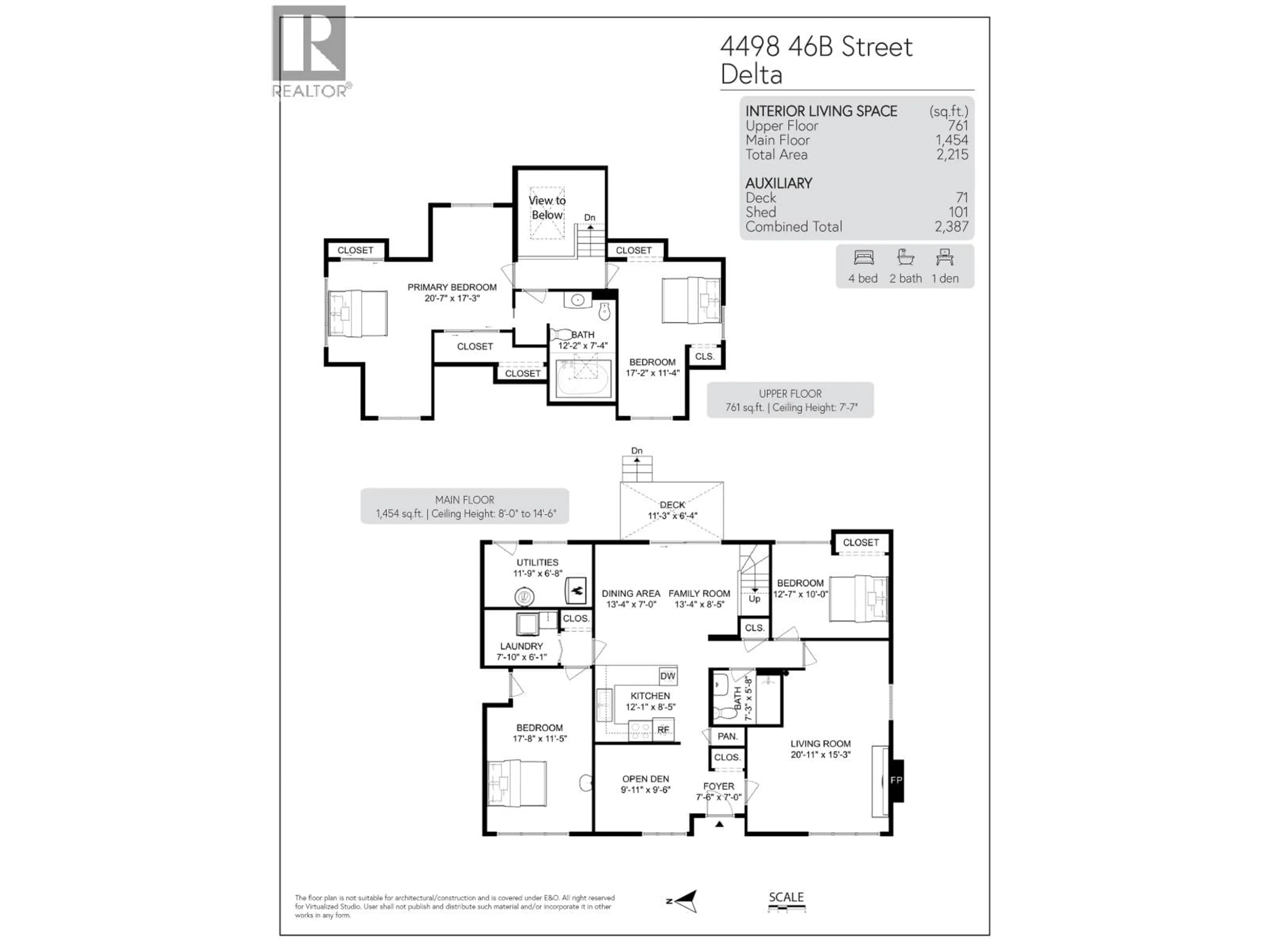 Floor plan for 4498 46B STREET, Delta British Columbia V4K2M9