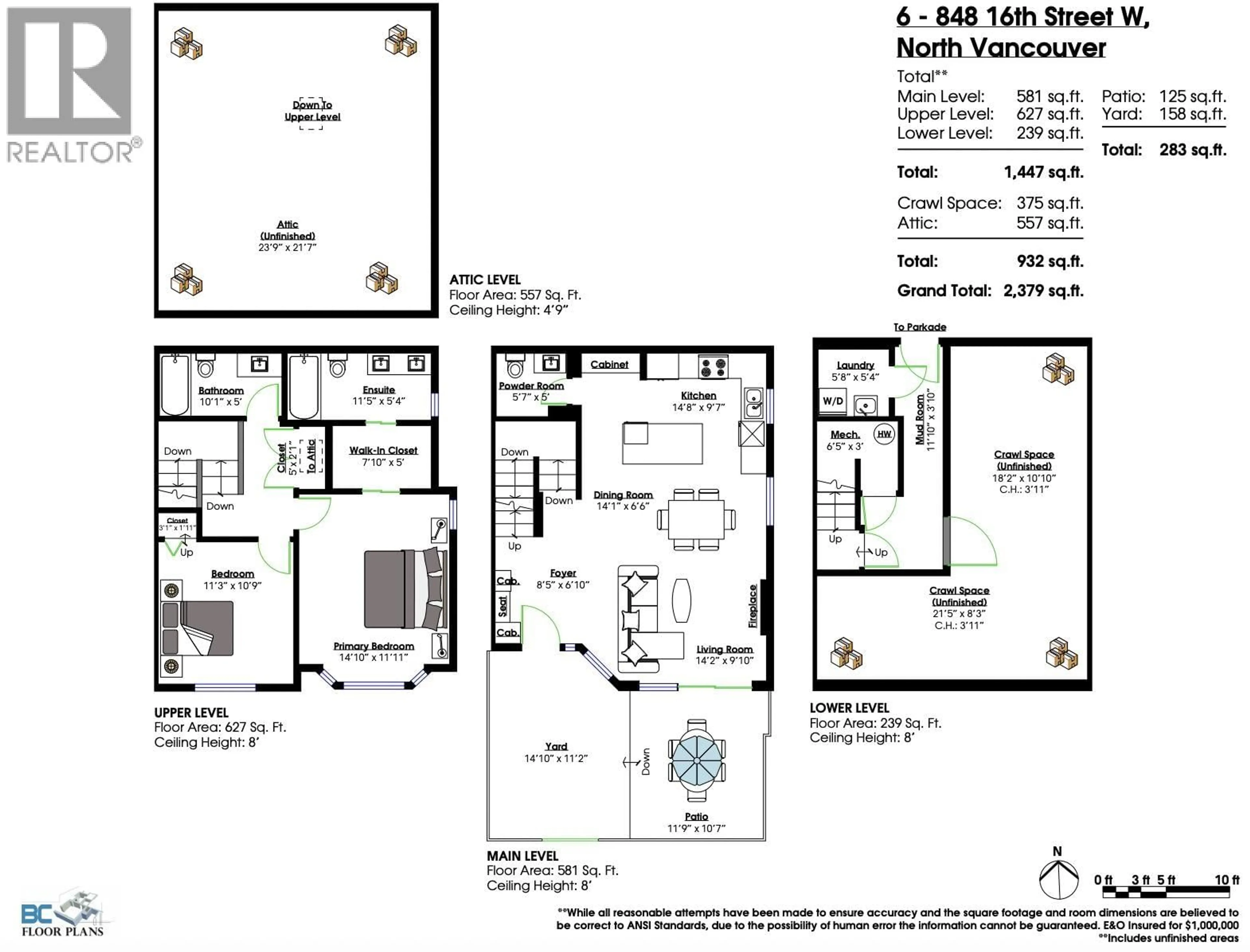 Floor plan for 848 16TH STREET, North Vancouver British Columbia V7P1R3