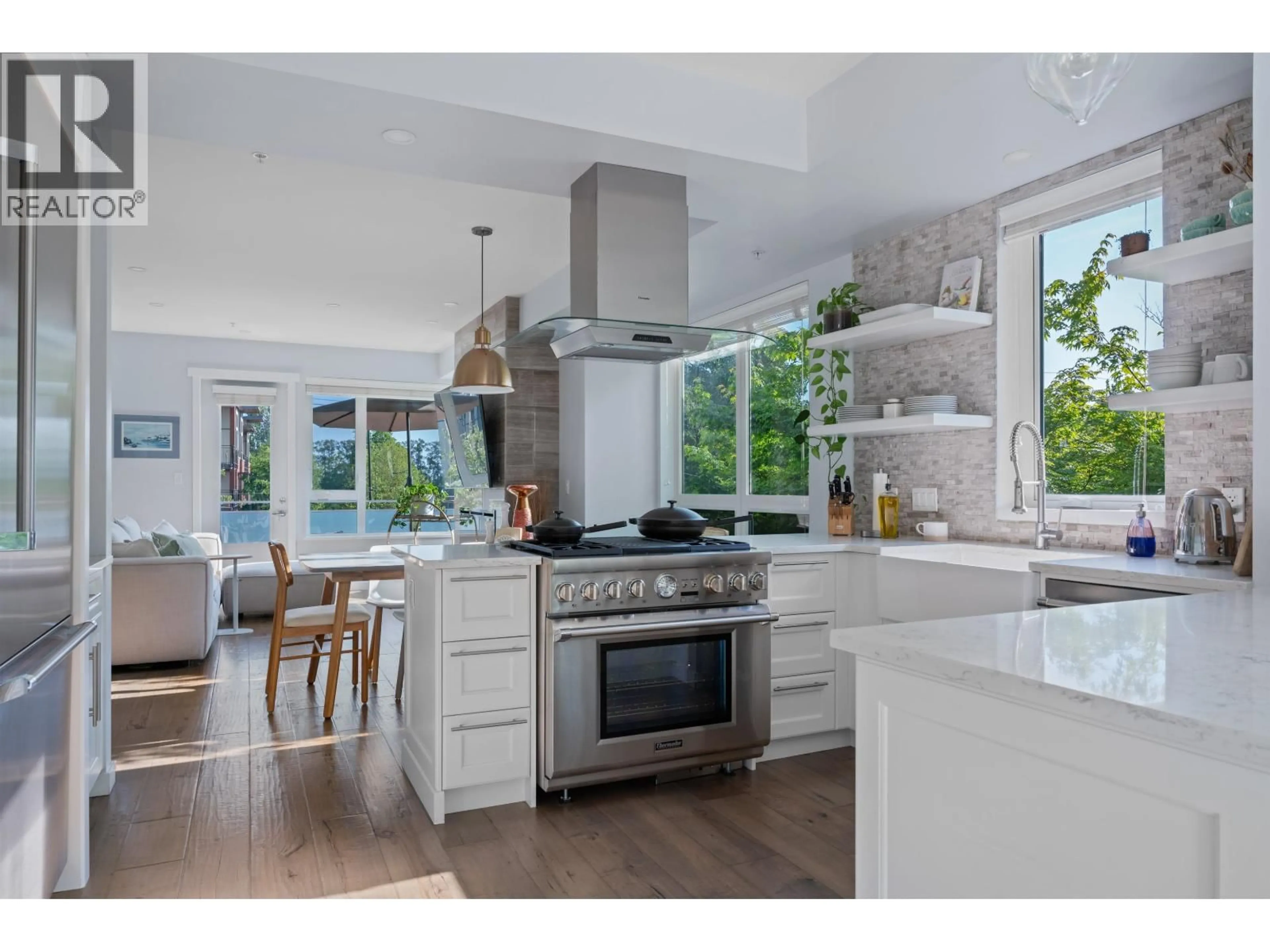 Open concept kitchen, ceramic/tile floor for 3101 KENT AVENUE NORTH, Vancouver British Columbia V5S4Y1