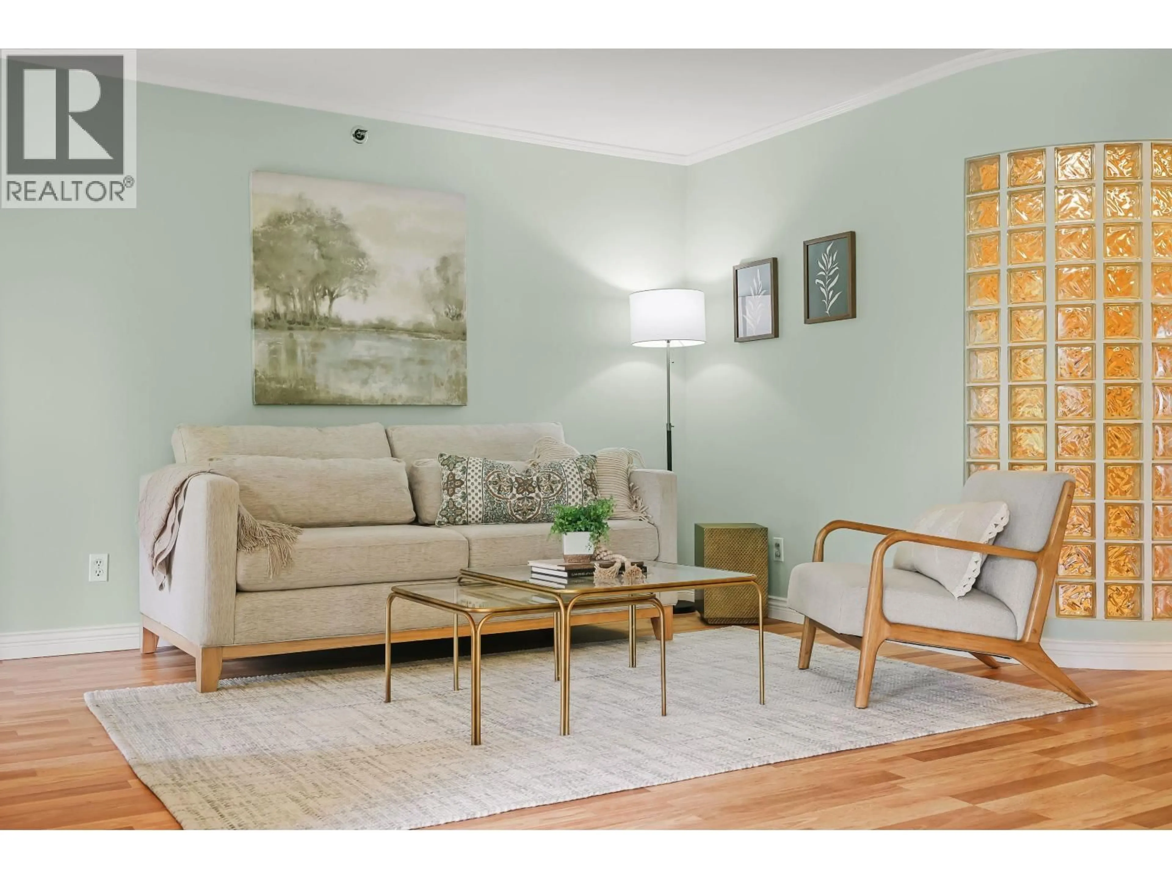 Living room with furniture, wood/laminate floor for 308 - 1154 WESTWOOD STREET, Coquitlam British Columbia V3B4S4