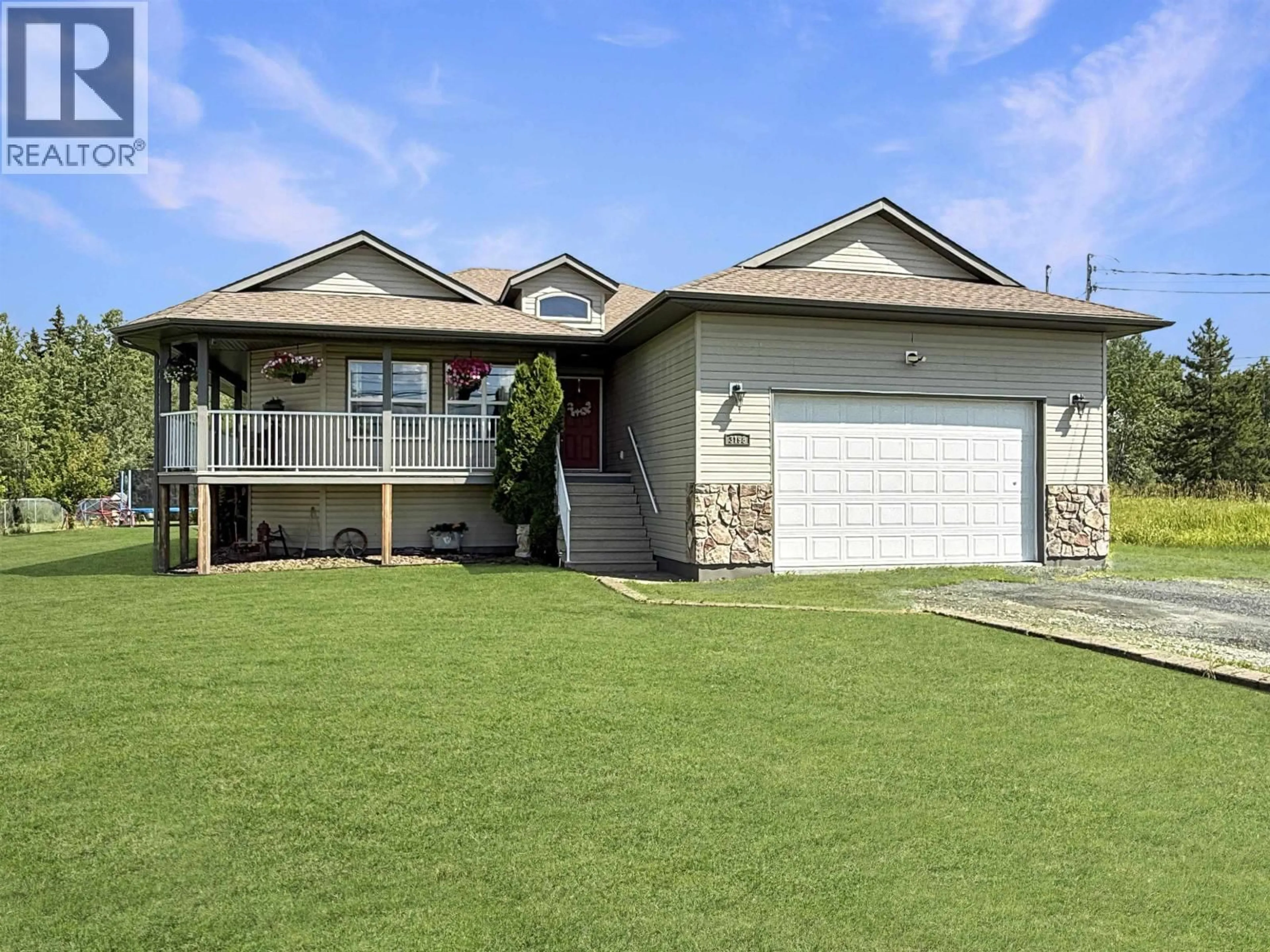 Home with vinyl exterior material, street for 3198 BLACKBURN ROAD, Prince George British Columbia V2N6C1