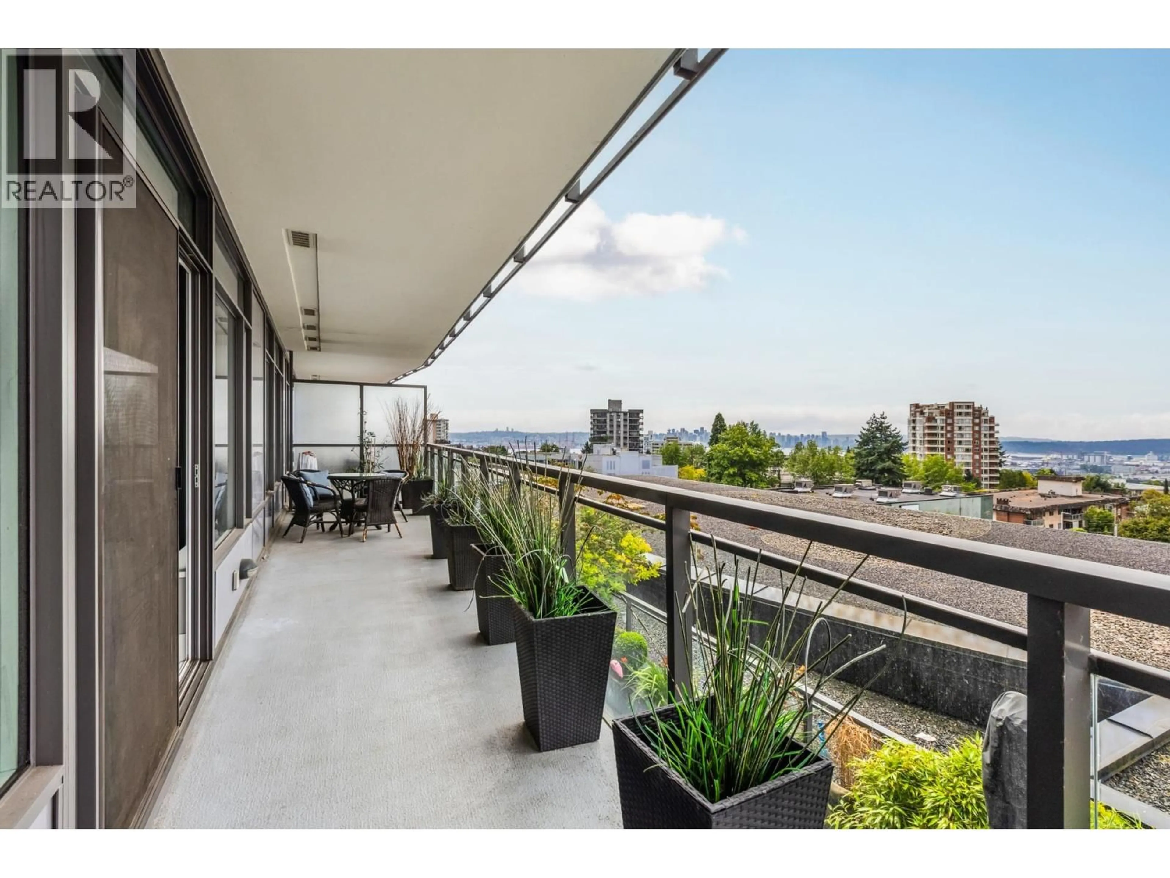 Balcony in the apartment, city buildings view from balcony for 505 - 111 13TH STREET, North Vancouver British Columbia V7L0C7