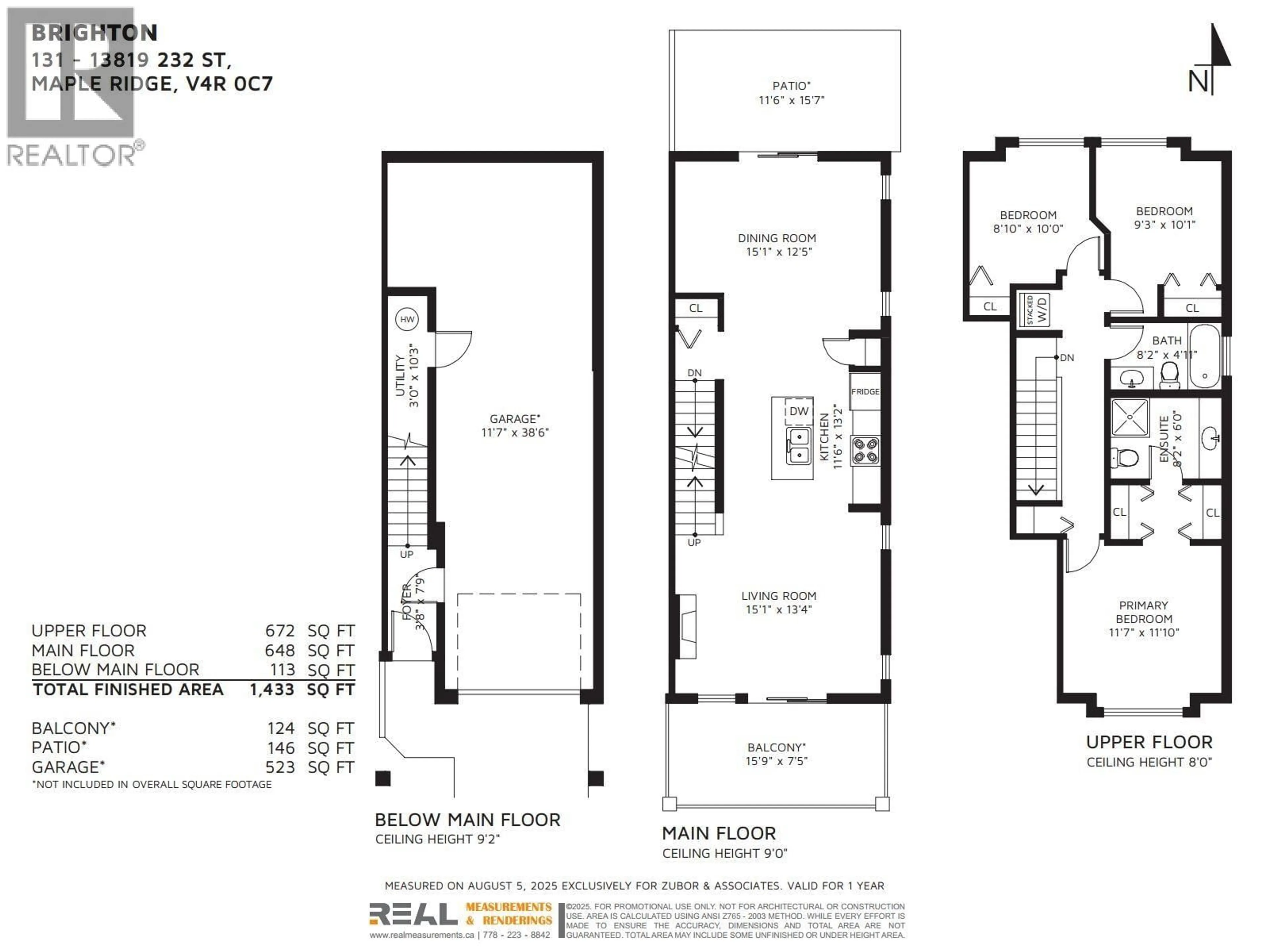 Floor plan for 131 - 13819 232 STREET, Maple Ridge British Columbia V4R0C7